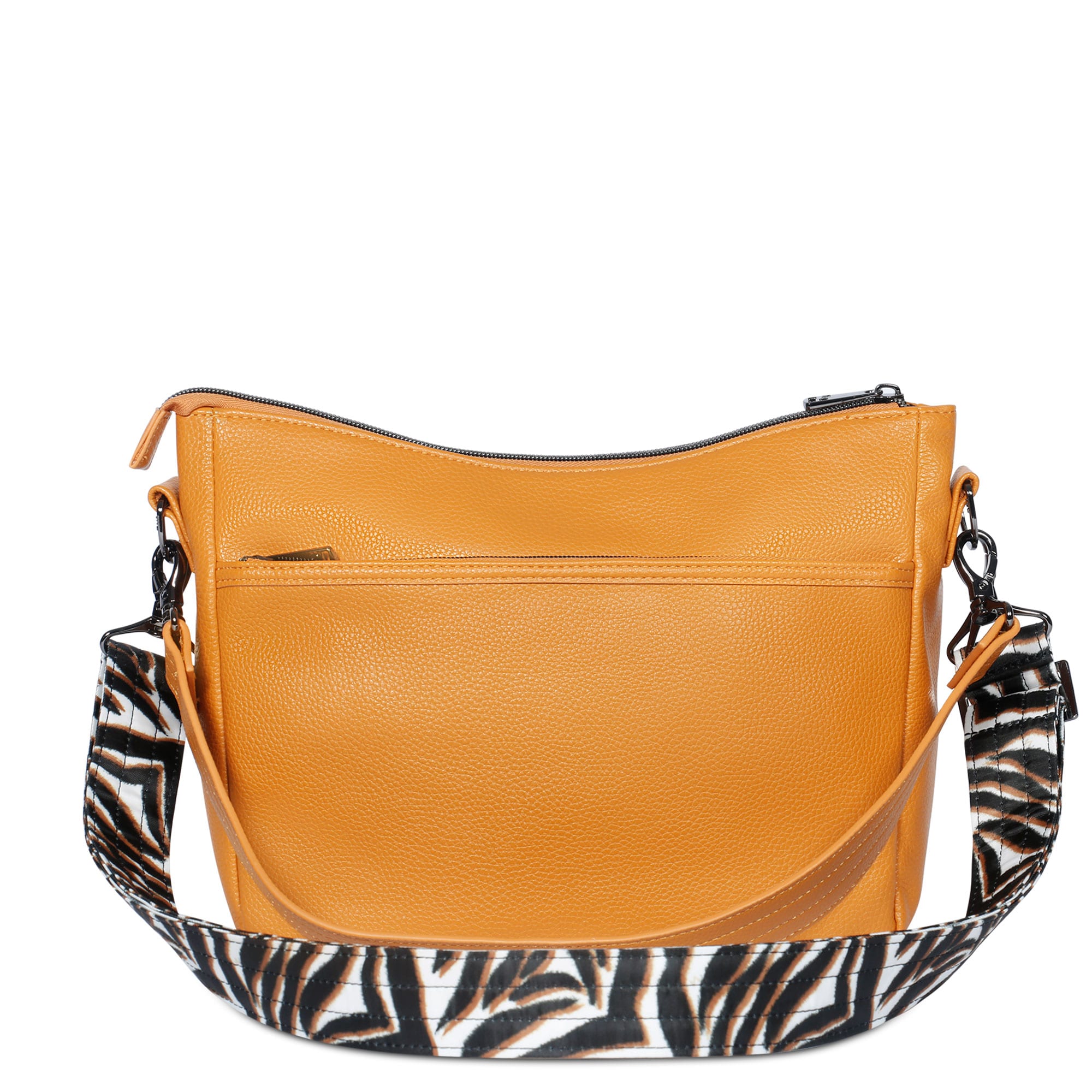 Lug Slider Classic VL crossbody bag in amber yellow with adjustable strap and sleek design, perfect for everyday use.