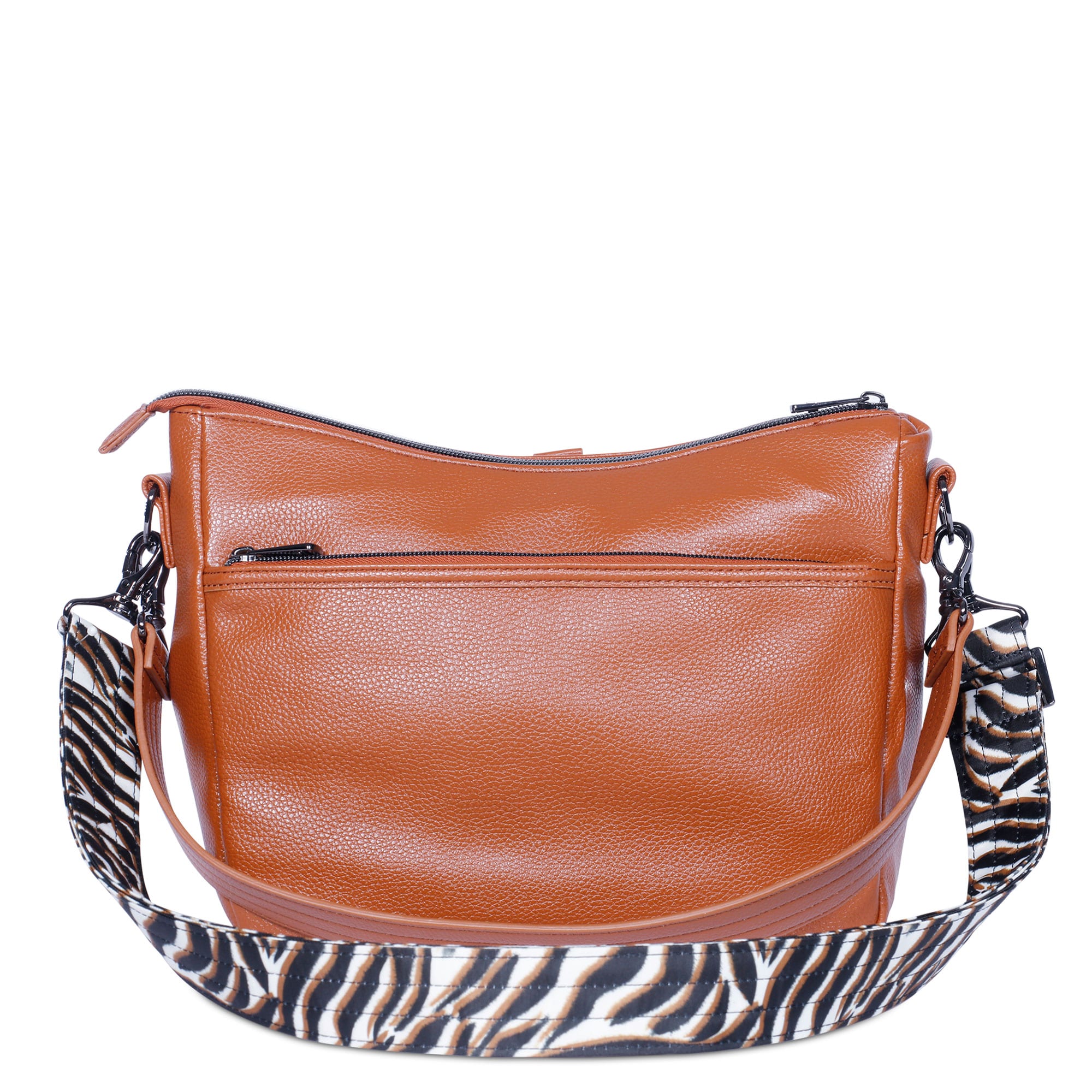 Lug Slider Classic VL copper brown crossbody bag with adjustable strap and zipper closure, casual style.