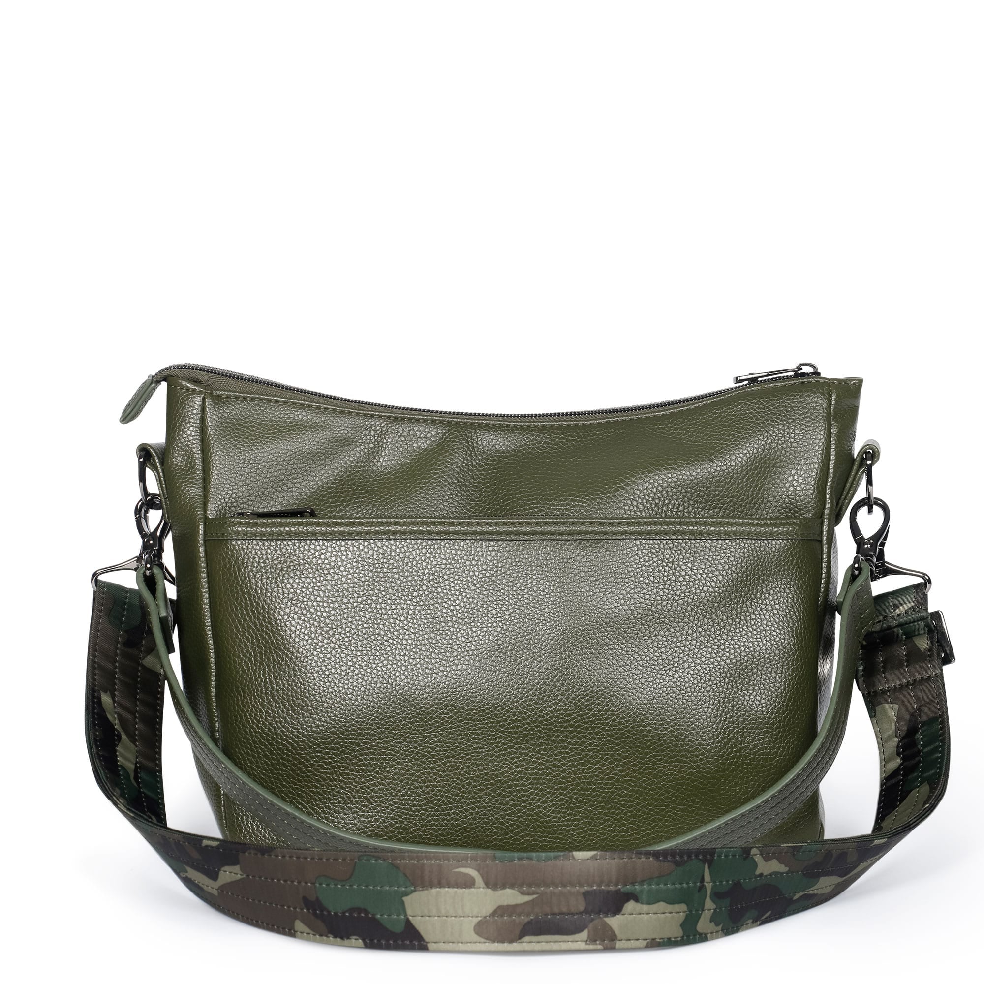 Olive green Lug Slider Classic VL crossbody bag with adjustable strap and sleek design, displayed against a neutral background.