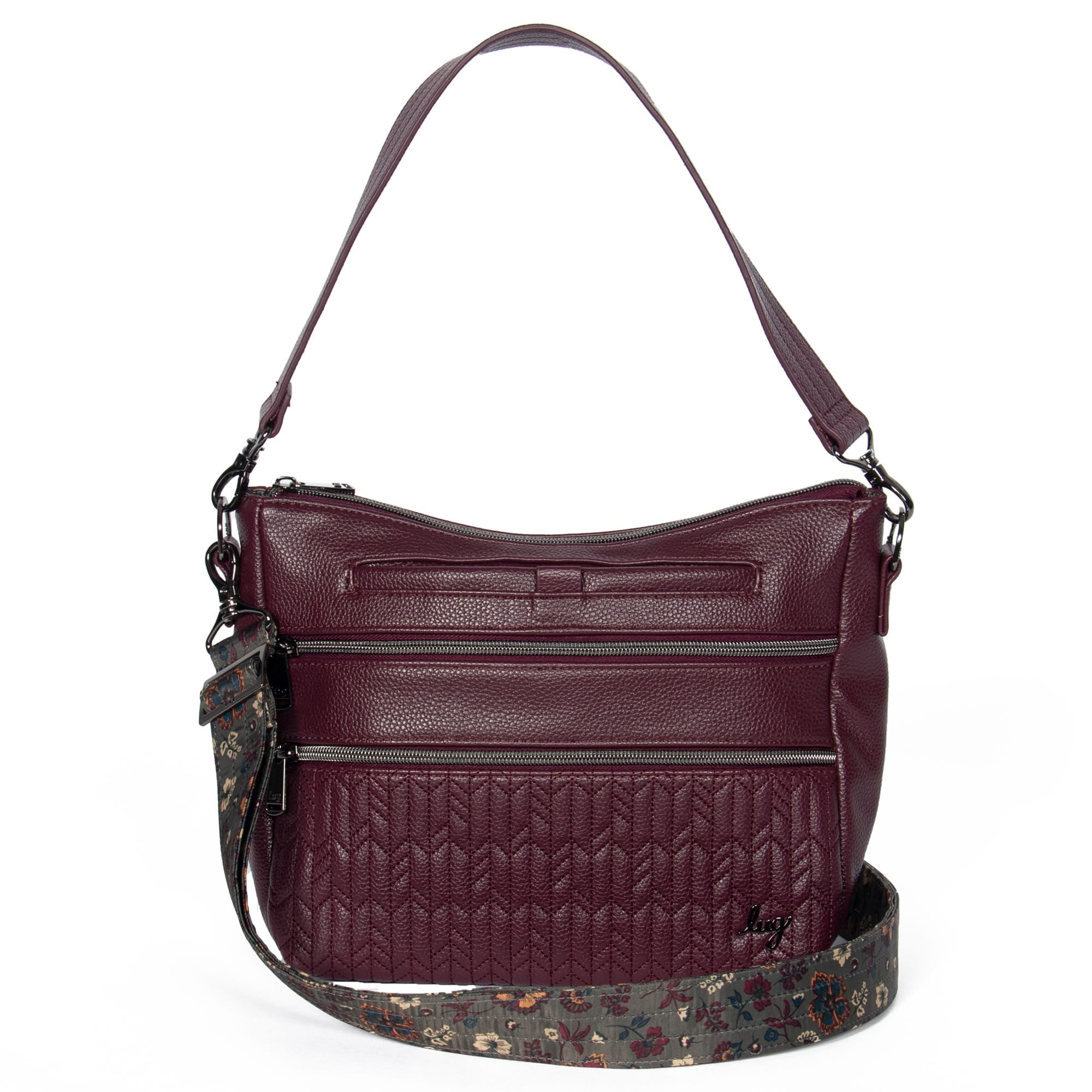 Lug Slider Classic VL wine red crossbody bag with adjustable strap and sleek design, perfect for everyday use.