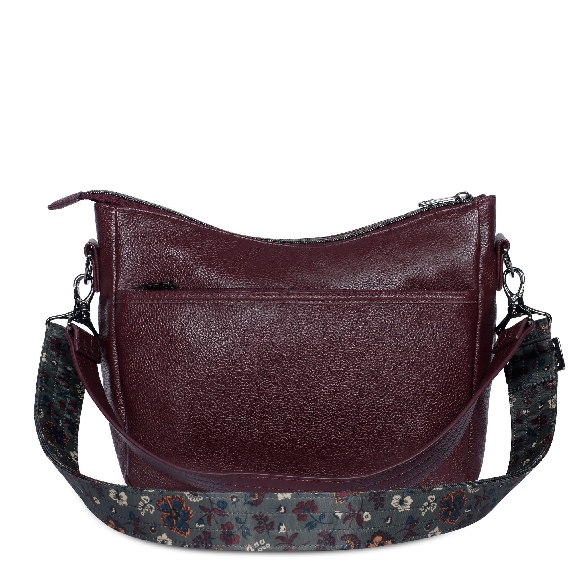 Lug Slider Classic VL Crossbody Bag in wine red with adjustable strap and sleek design, perfect for everyday use.