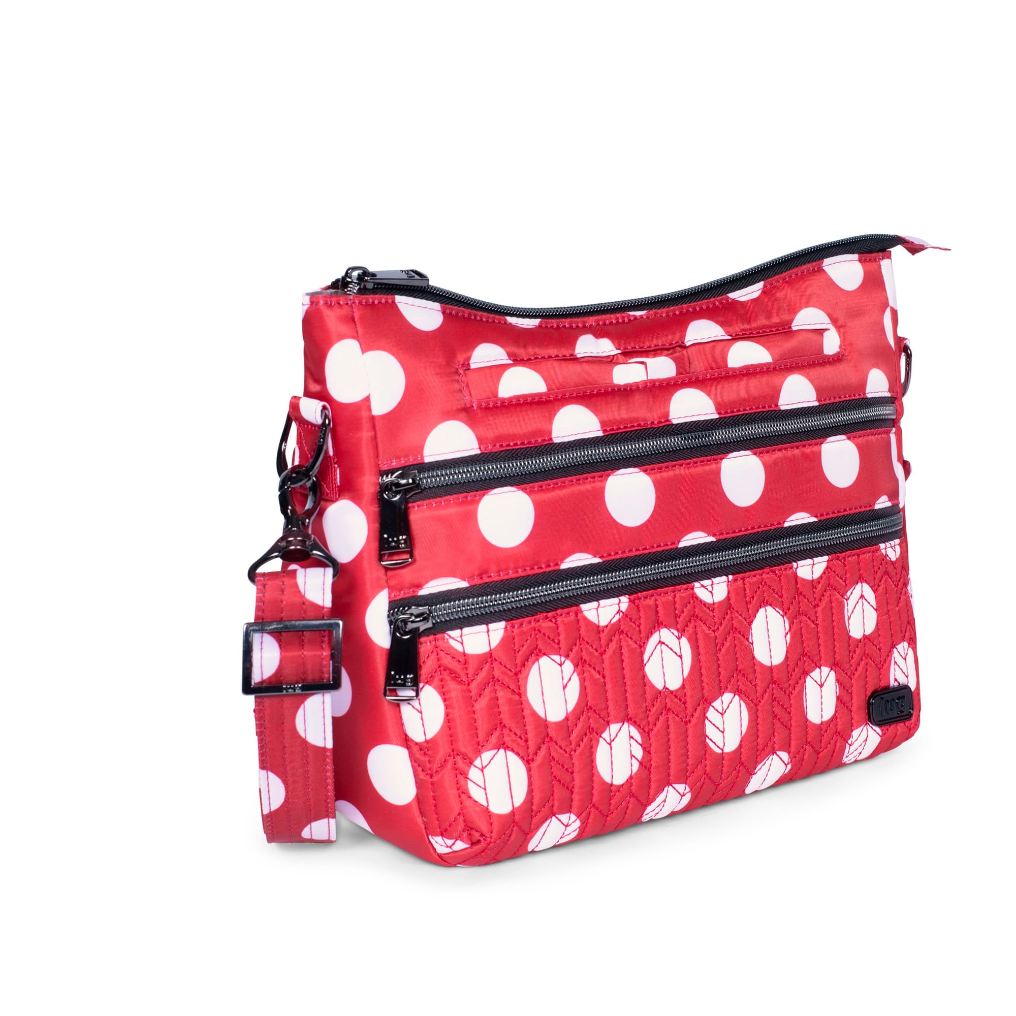 Slider Crossbody Bag - CRIMSON LARGE DOT - Slider_CrimsonLgDot_02