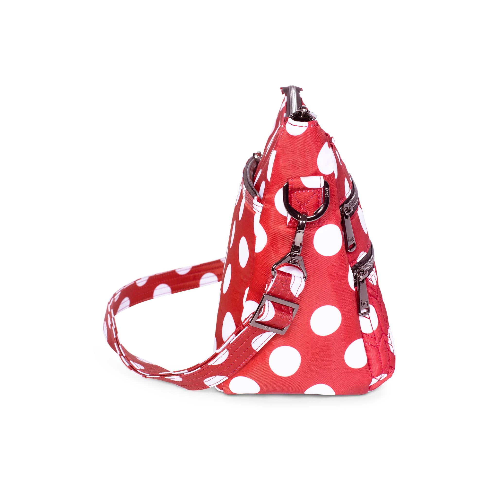 Slider Crossbody Bag - CRIMSON LARGE DOT - Slider_CrimsonLgDot_03