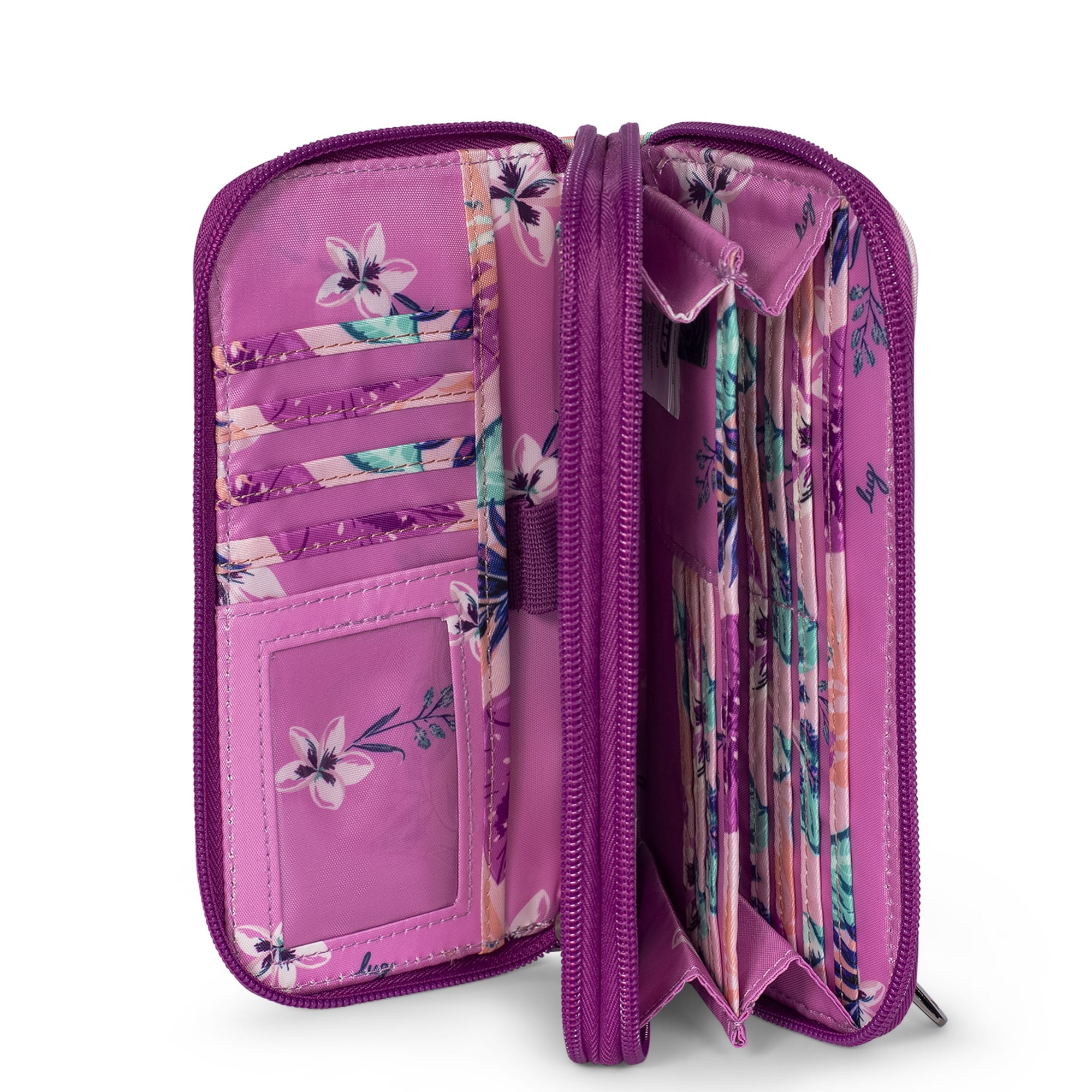 Splits XL Wristlet RFID Wallet - AZALEA PINK - SplitsXL_AzaleaPink_05