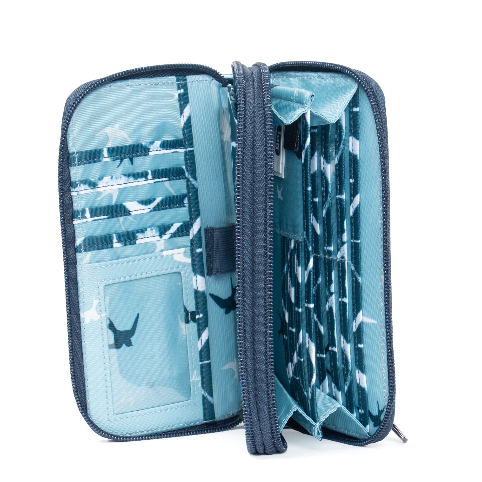 Splits XL Wristlet RFID Wallet - DIAMOND NAVY - SplitsXL_DiamondNavy_05