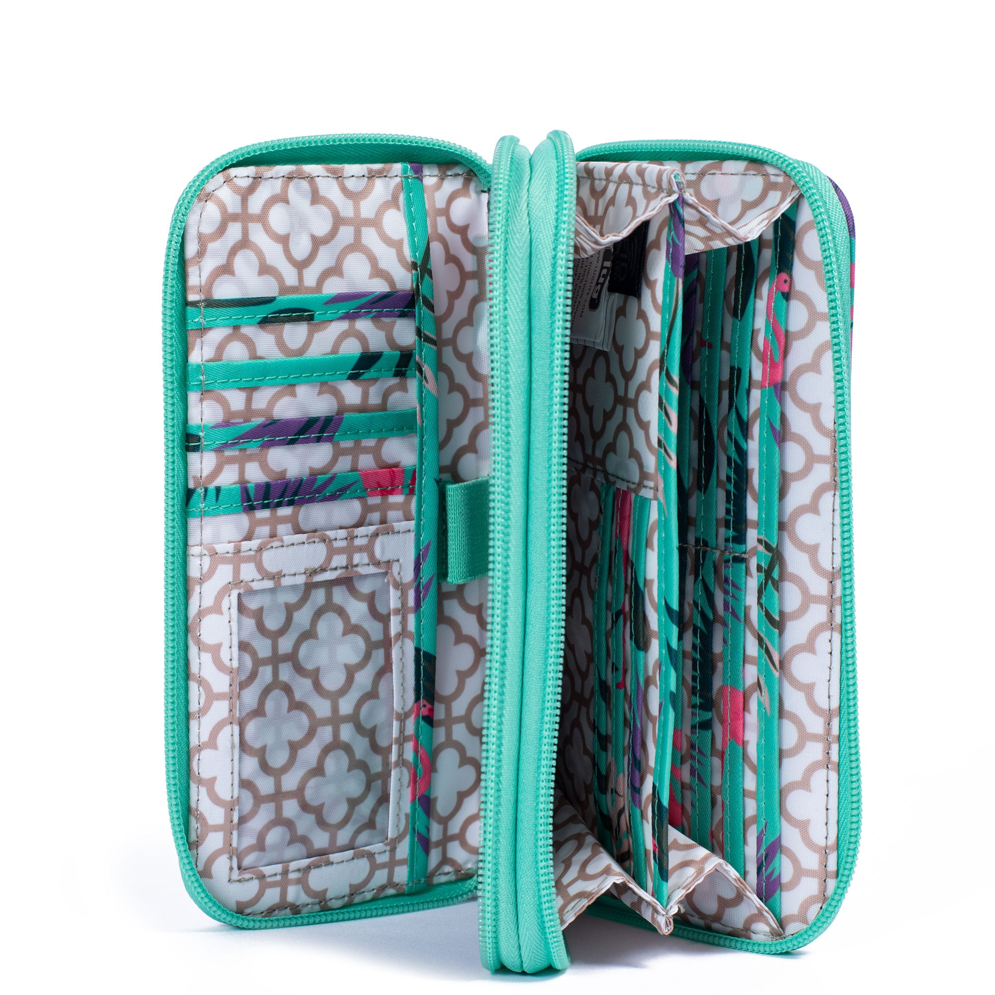Splits XL Wristlet RFID Wallet - FLAMINGO MINT - SplitsXL_FlamingoMint_04_2c259ec3-0b58-4e1b-a807-4020db645e66
