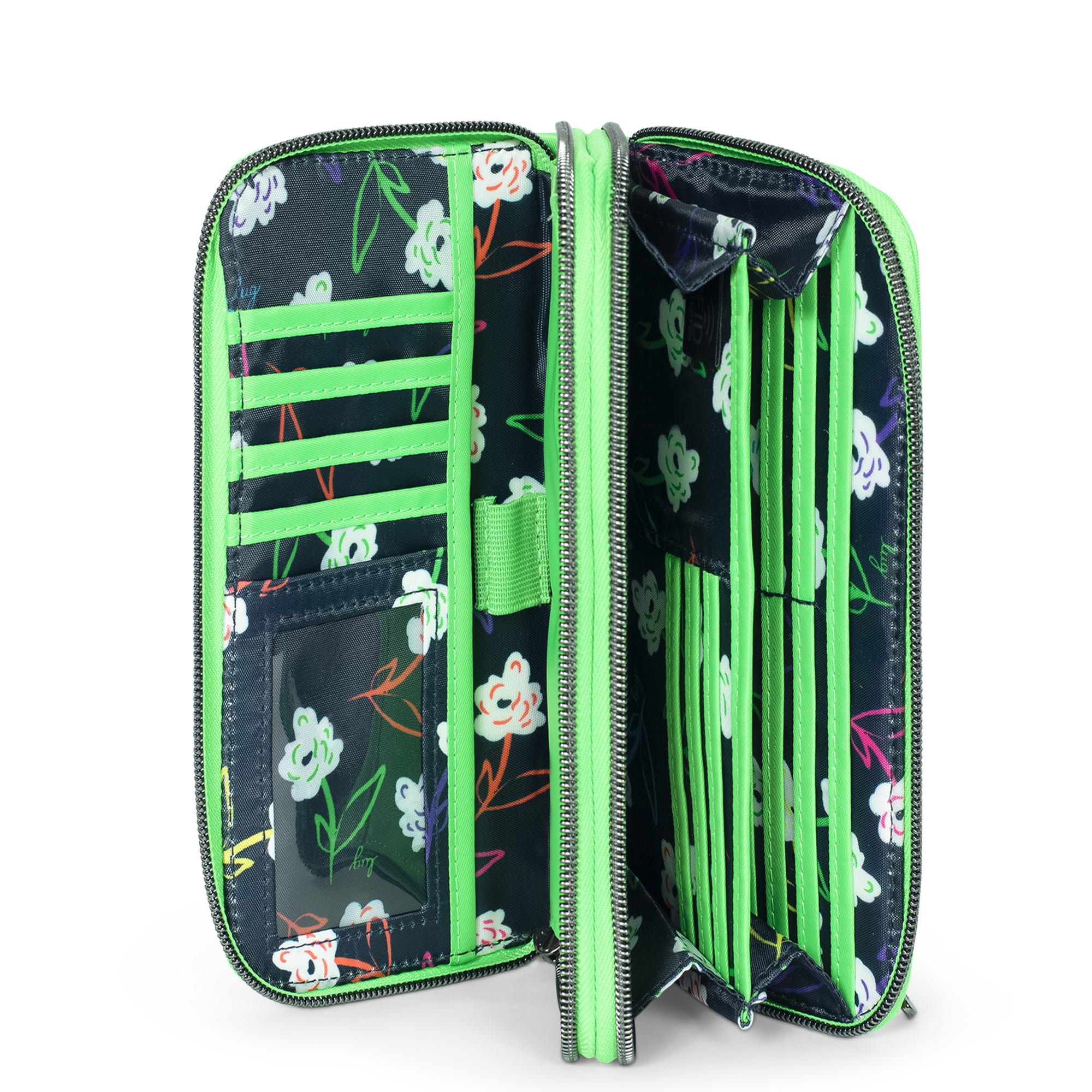 Splits XL Wristlet RFID Wallet - LIME - SplitsXL_Lime_05