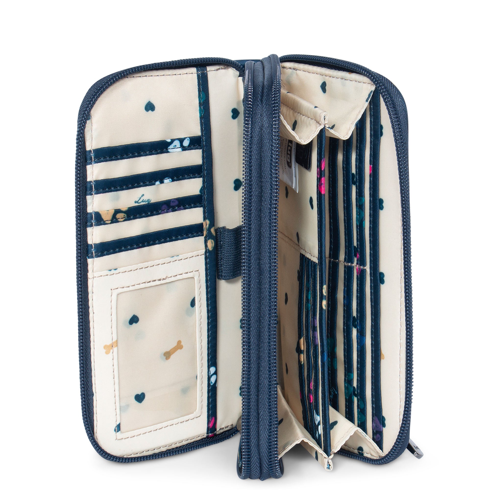 Splits XL Wristlet RFID Wallet - PAWS NAVY - SplitsXL_PawsNavy_05