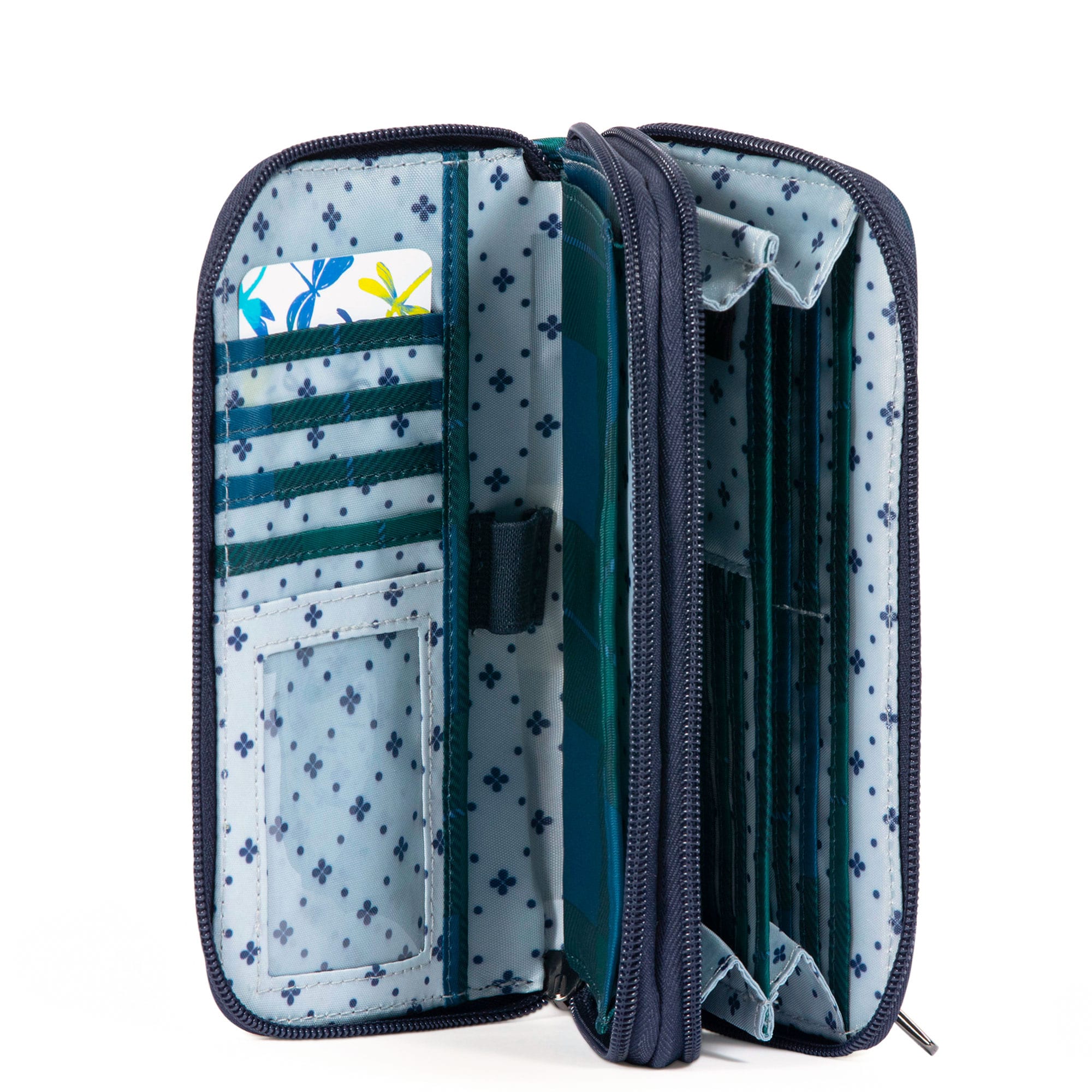 Splits XL Wristlet RFID Wallet - POP PLAID NAVY - SplitsXL_PopPlaidNavy_05_385b9eb3-6e60-4294-b4f3-04e04301efdf