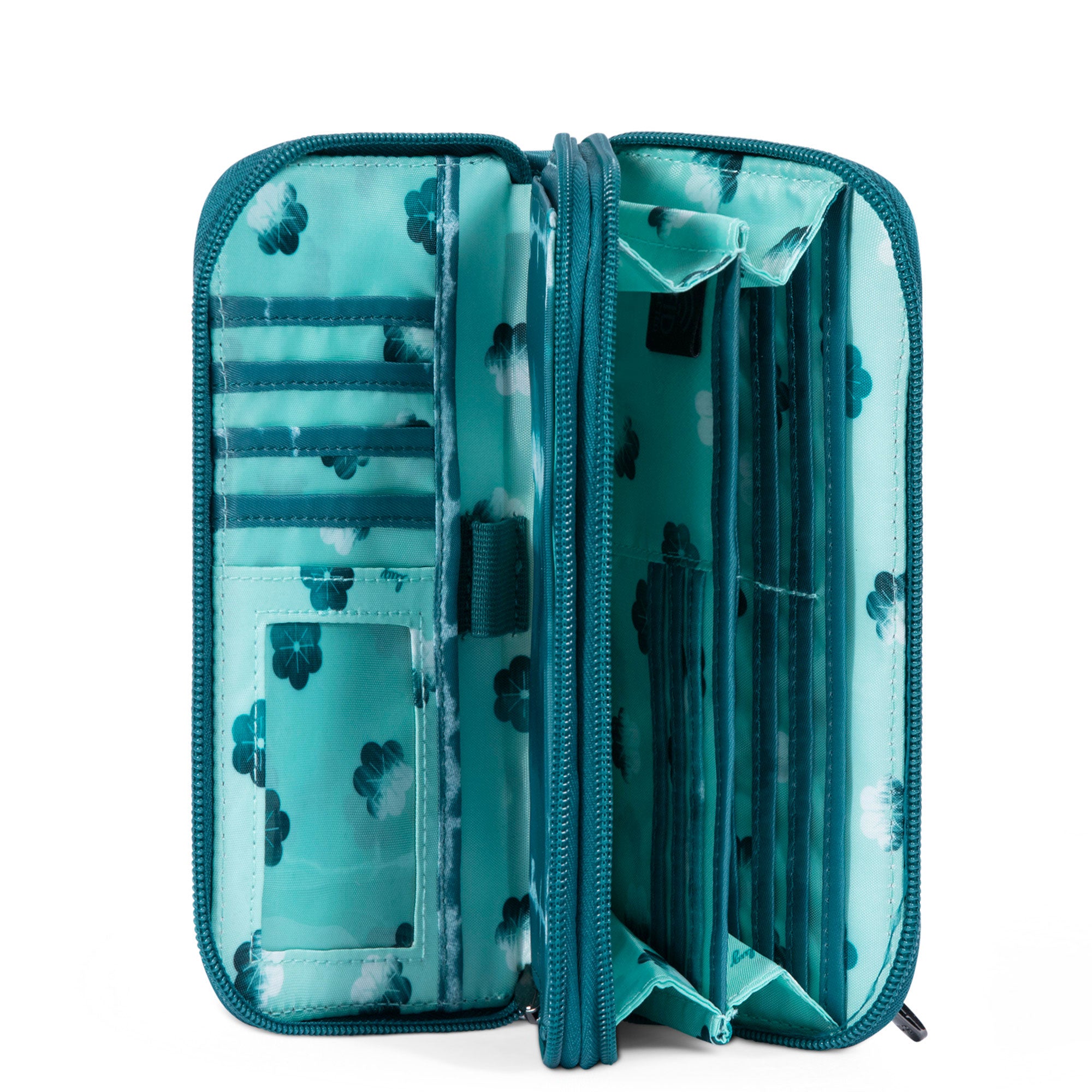 Splits XL Wristlet RFID Wallet - SHIBORI TEAL - SplitsXL_ShiboriTeal_05_8b15c9c8-f7e6-4ee3-b8b9-2751d3bd293e