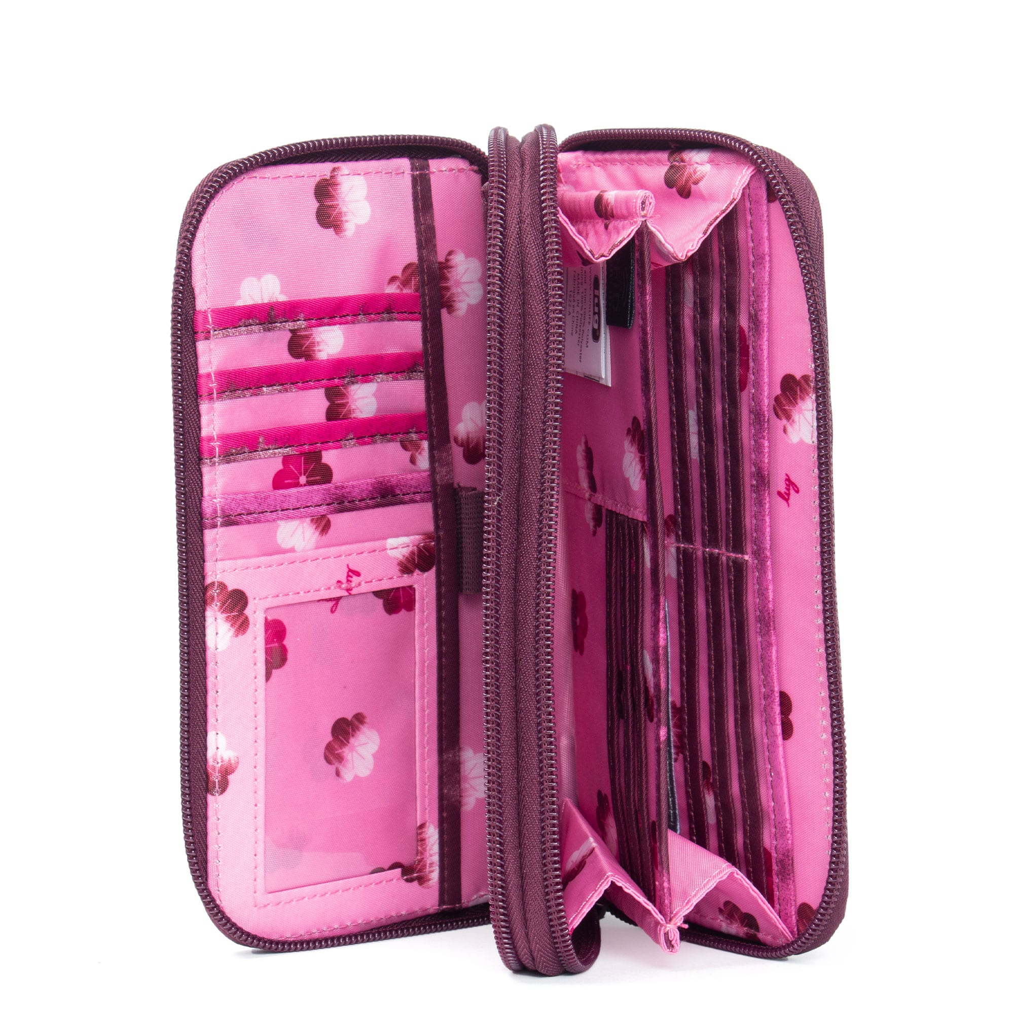 Splits XL Wristlet RFID Wallet - SHIBORI WINE - SplitsXL_ShiboriWine_05