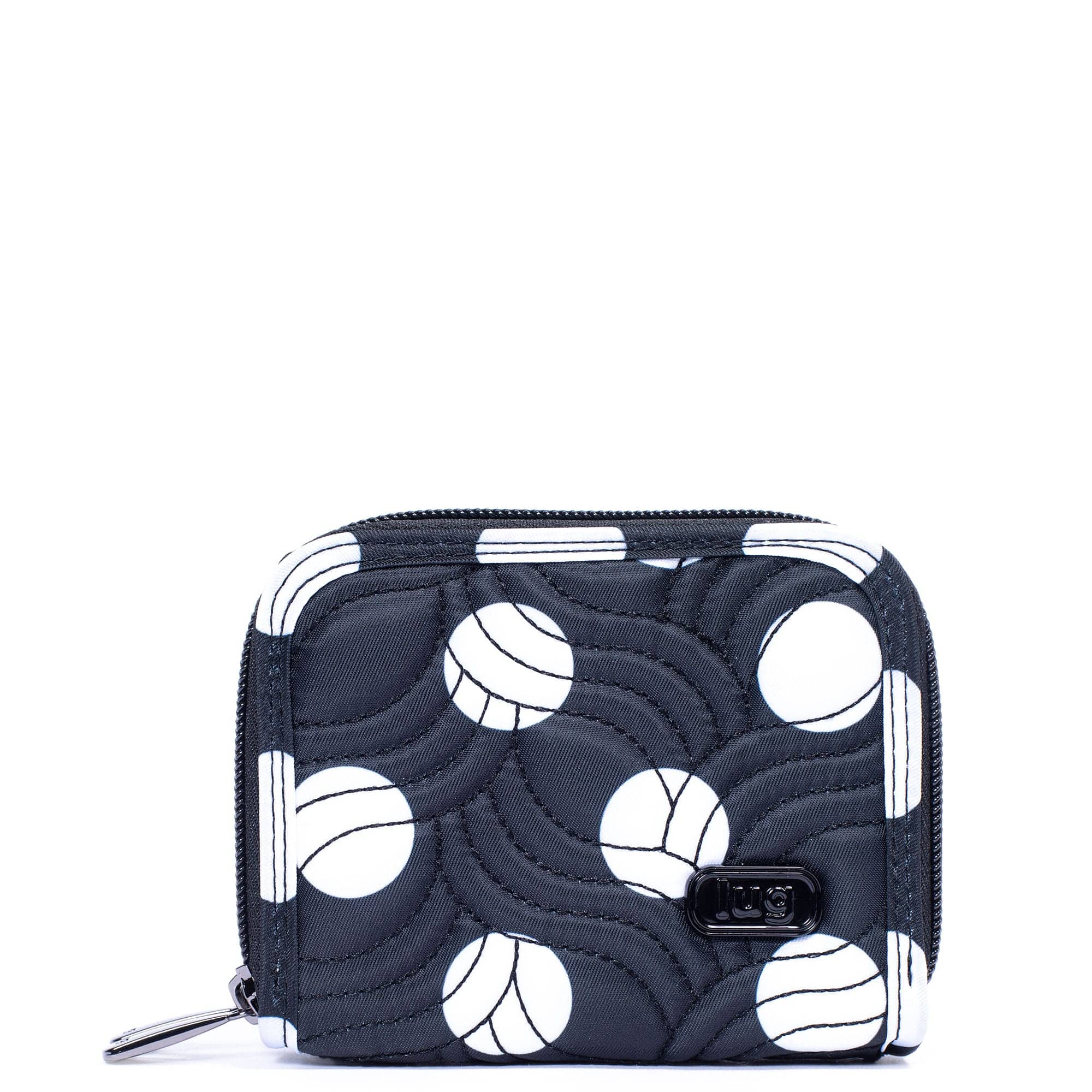 Splits Compact RFID Wallet - BLACK LARGE DOT - Splits_BlackLGDot_01
