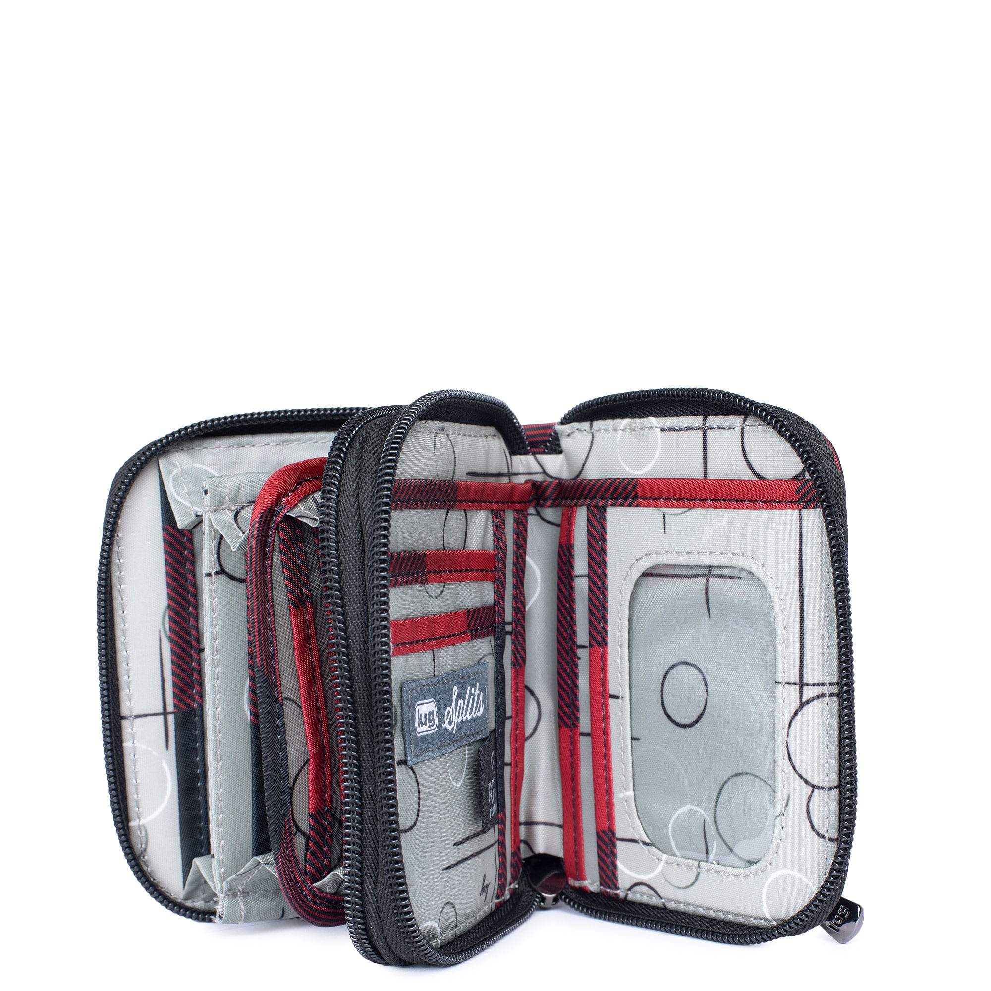 Splits Compact RFID Wallet - BUFFALO CHECK RED - Splits_BuffaloCheckRed_05