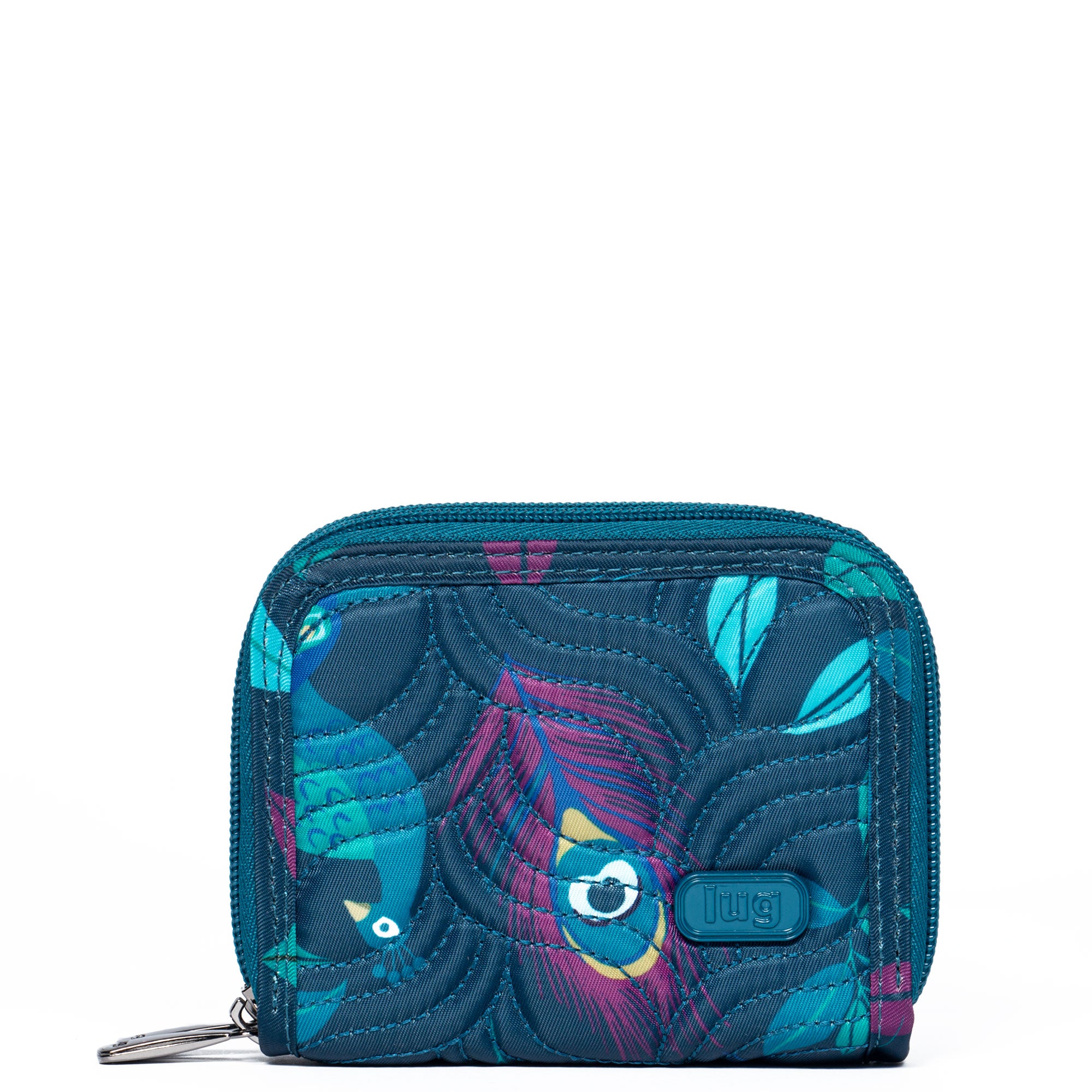 Splits Compact RFID Wallet - PEACOCK MULTI - Splits_PeacockMulti_01
