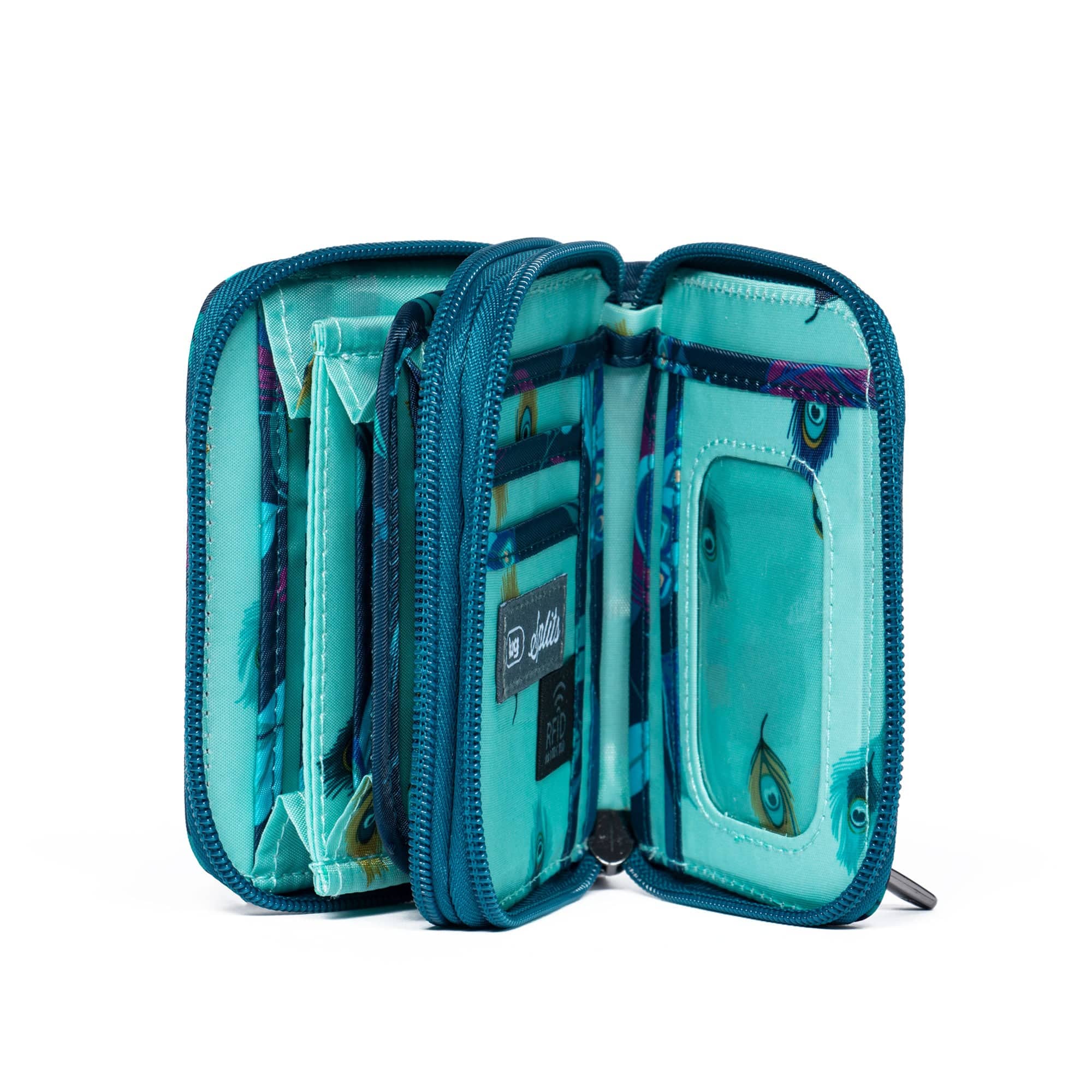 Splits Compact RFID Wallet - PEACOCK MULTI - Splits_PeacockMulti_05