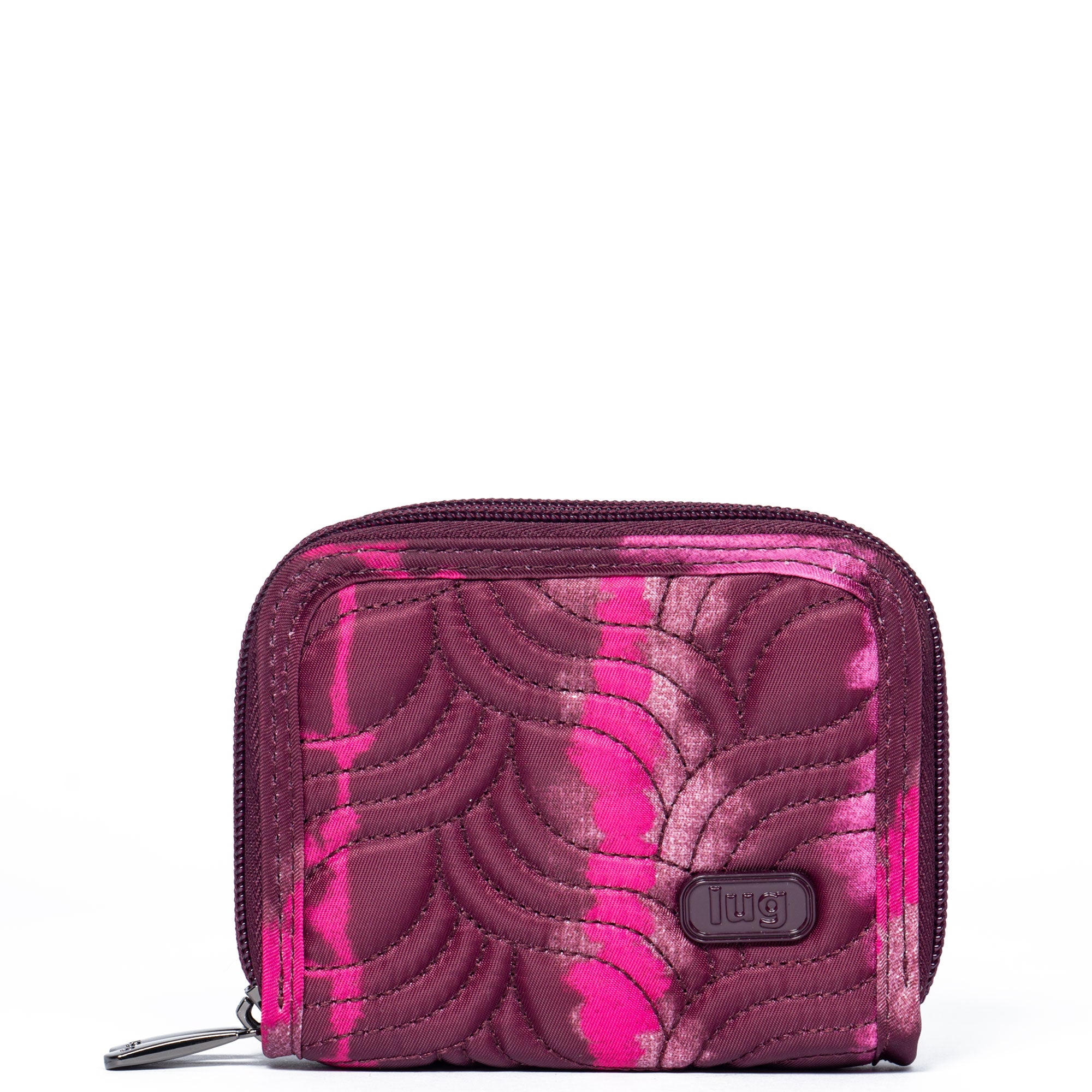 Splits Compact RFID Wallet - SHIBORI WINE - Splits_ShiboriWine_01