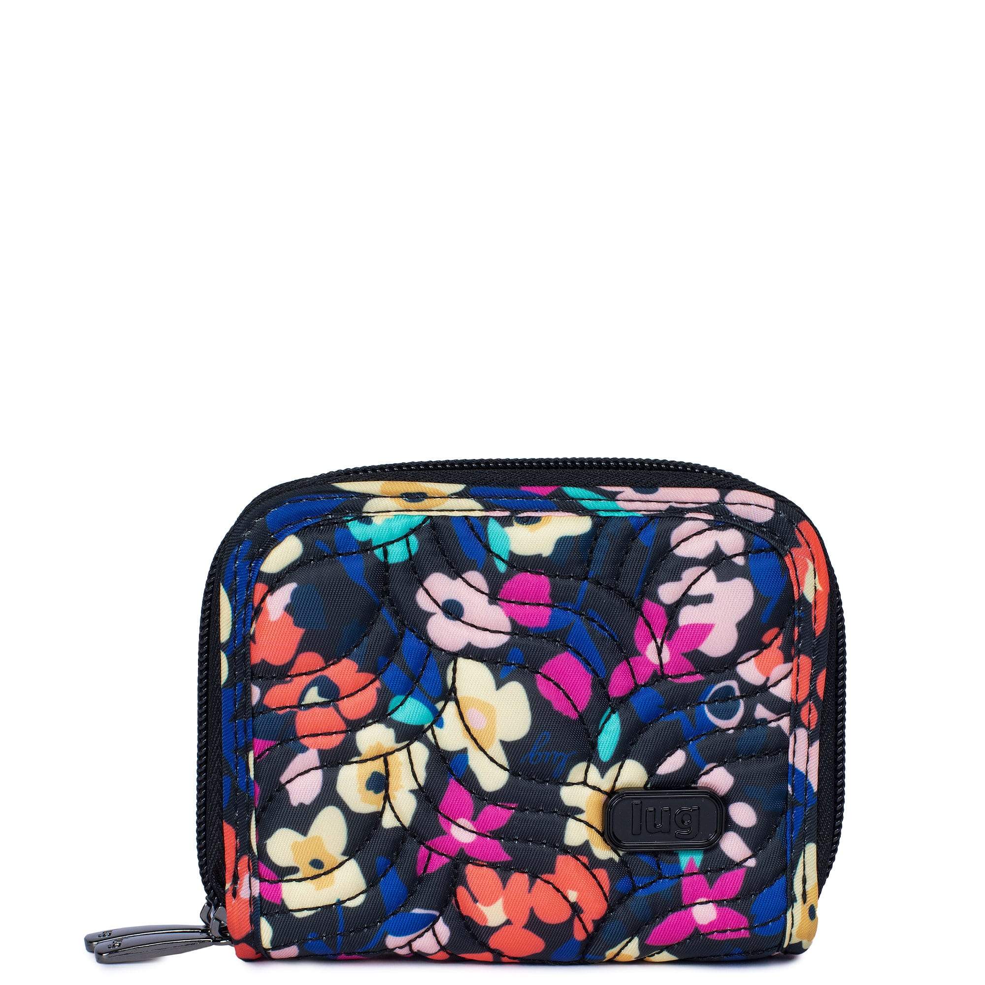 Splits Compact RFID Wallet - WILDFLOWER BLACK - Splits_WildflowerBlack_01