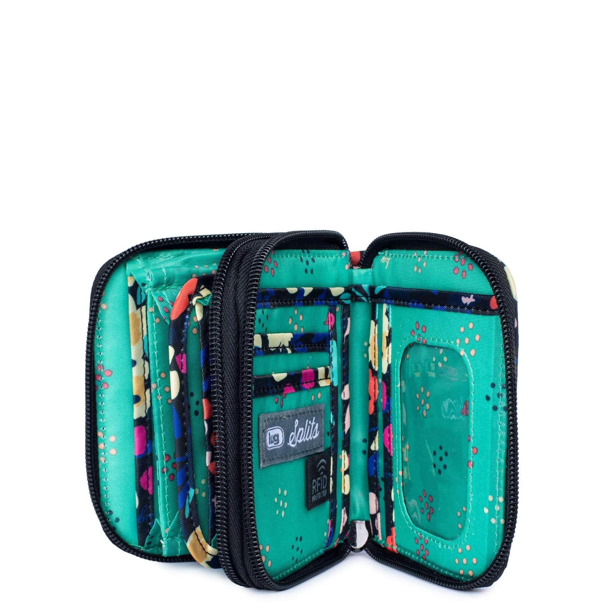Splits Compact RFID Wallet - WILDFLOWER BLACK - Splits_WildflowerBlack_05