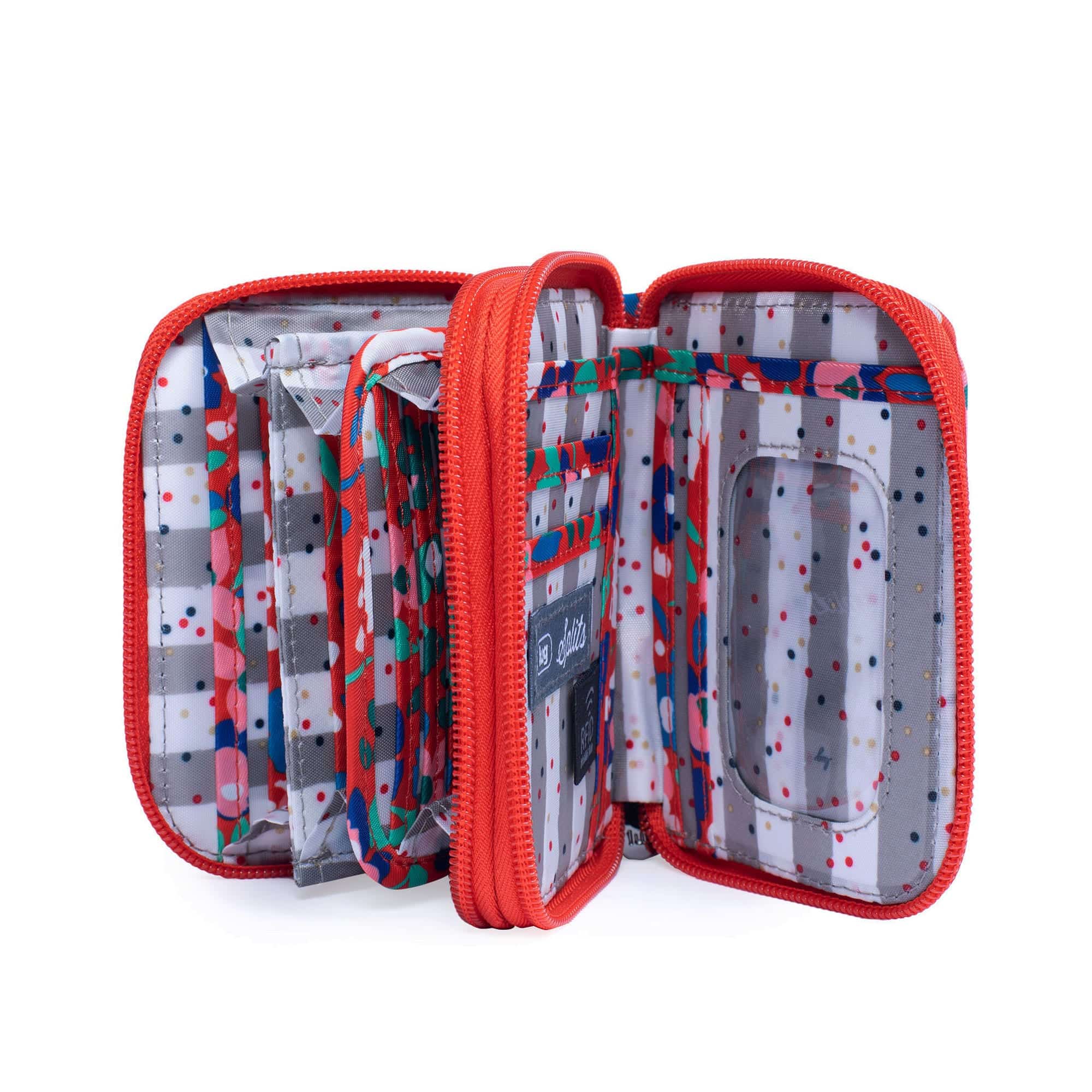 Splits Compact RFID Wallet - WILDFLOWER POPPY - Splits_WildflowerPoppy_05