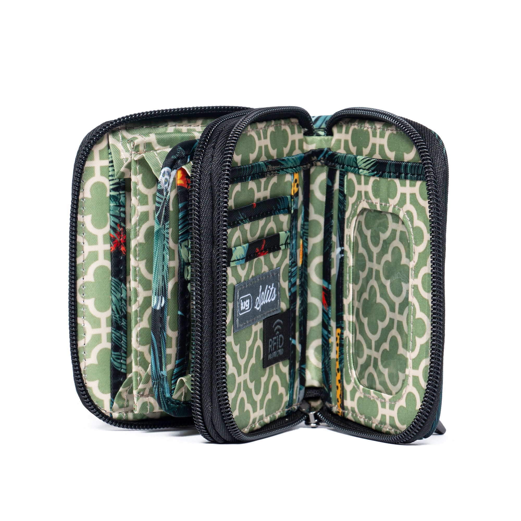 Splits Compact RFID Wallet - WILDLIFE BLACK - Splits_WildlifeBlack_05