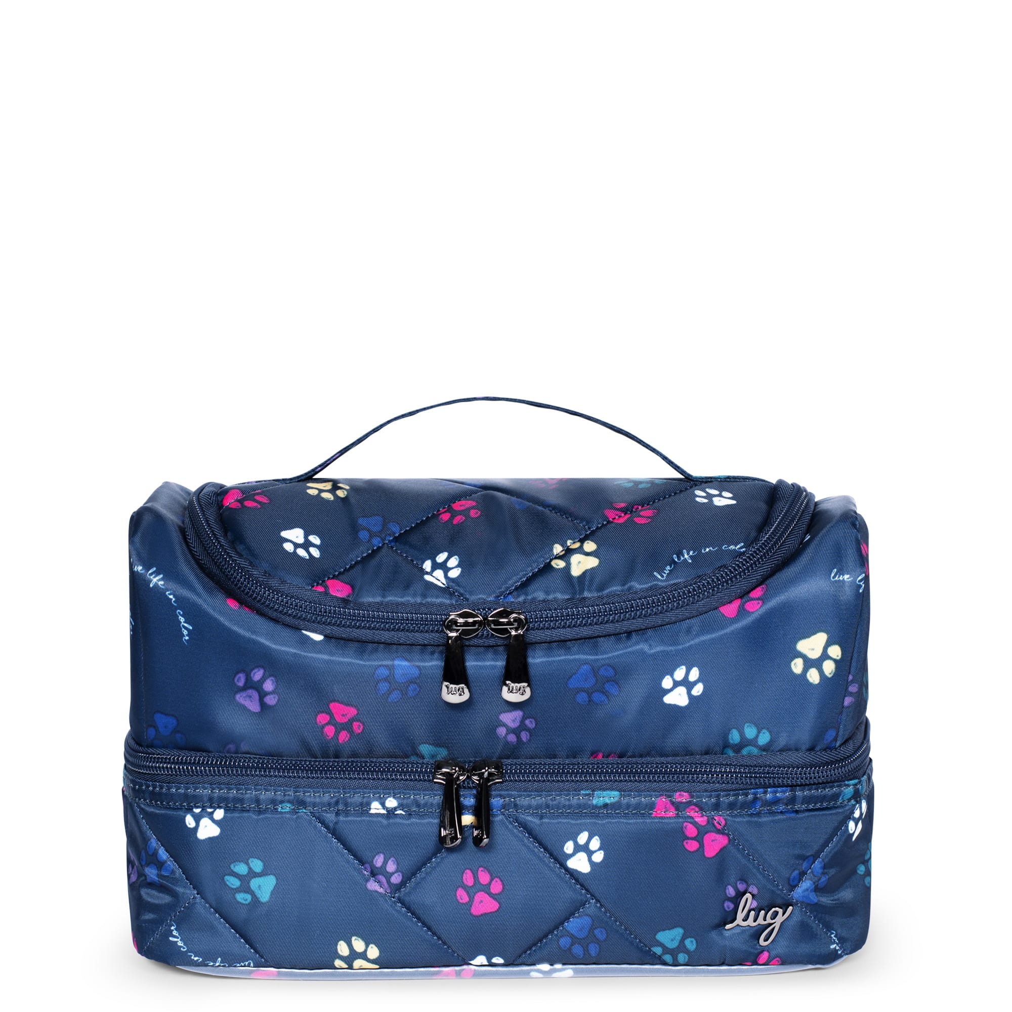 Stowaway Cosmetic Case - PAWS NAVY - Stowaway_PawsNavy_01