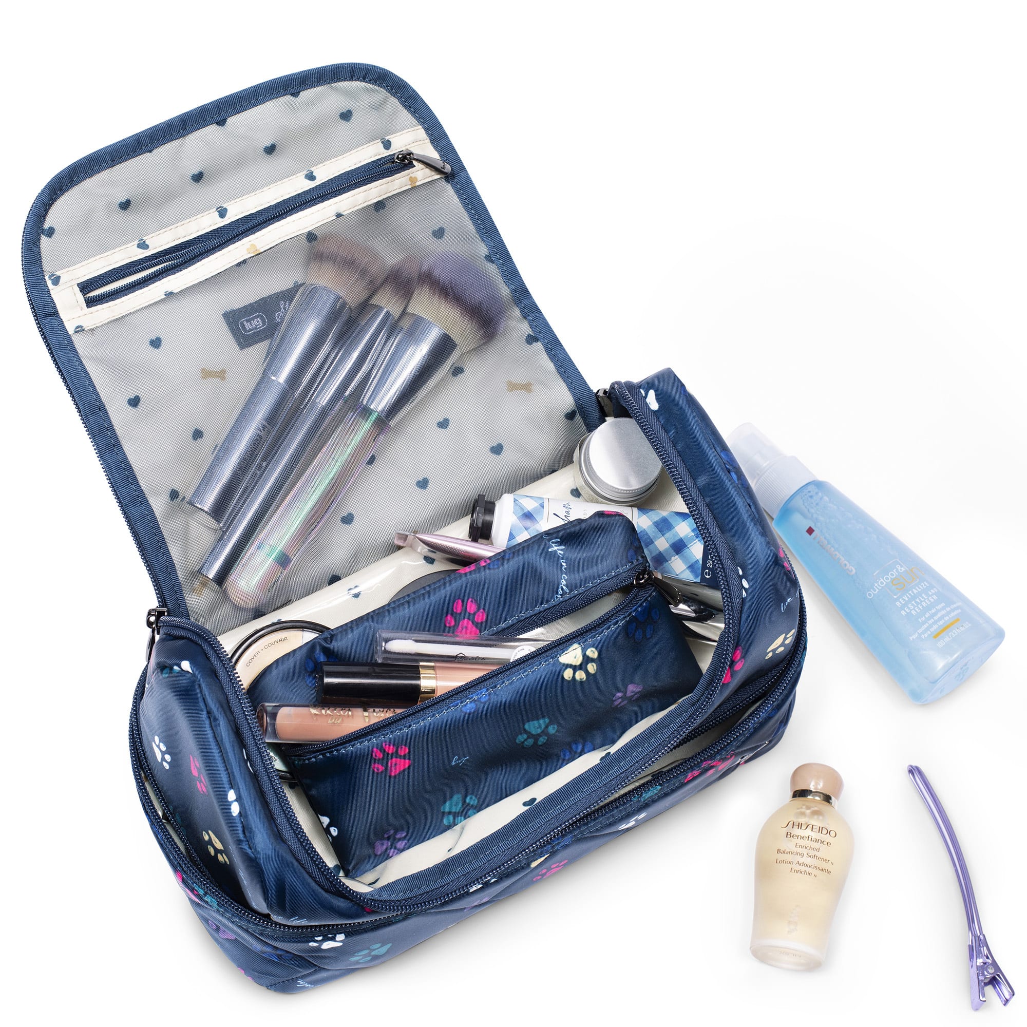 Stowaway Cosmetic Case - - Stowaway_PawsNavy_Lifestyle_02_603bfc24-890f-4908-982e-44514d6b86a7