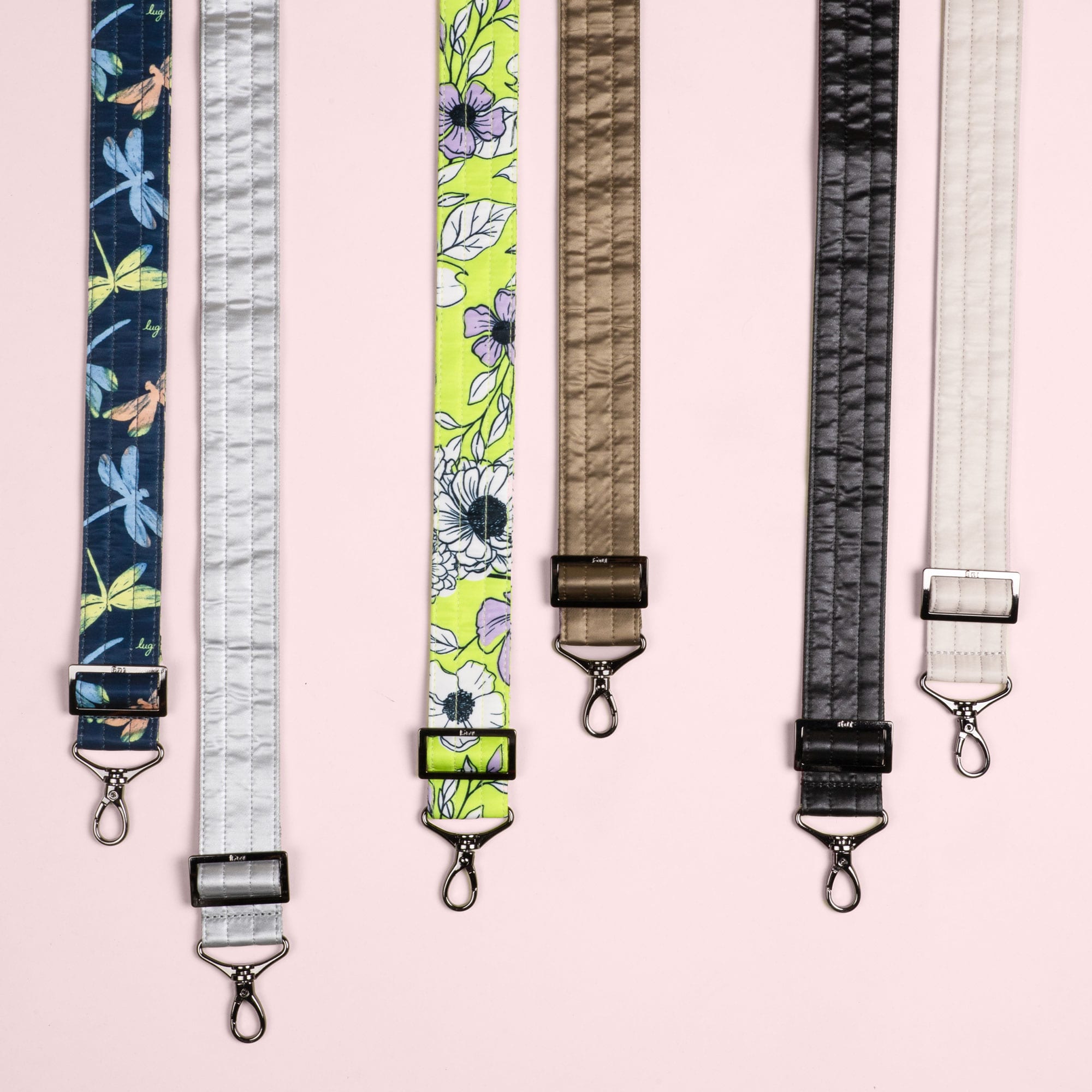 Adjustable 2pc Bag Straps - 1.5" - - Strap_DragonflyIcePop_MetallicSilver_01_6976d07d-b266-4e26-ae0d-83593162a4bd