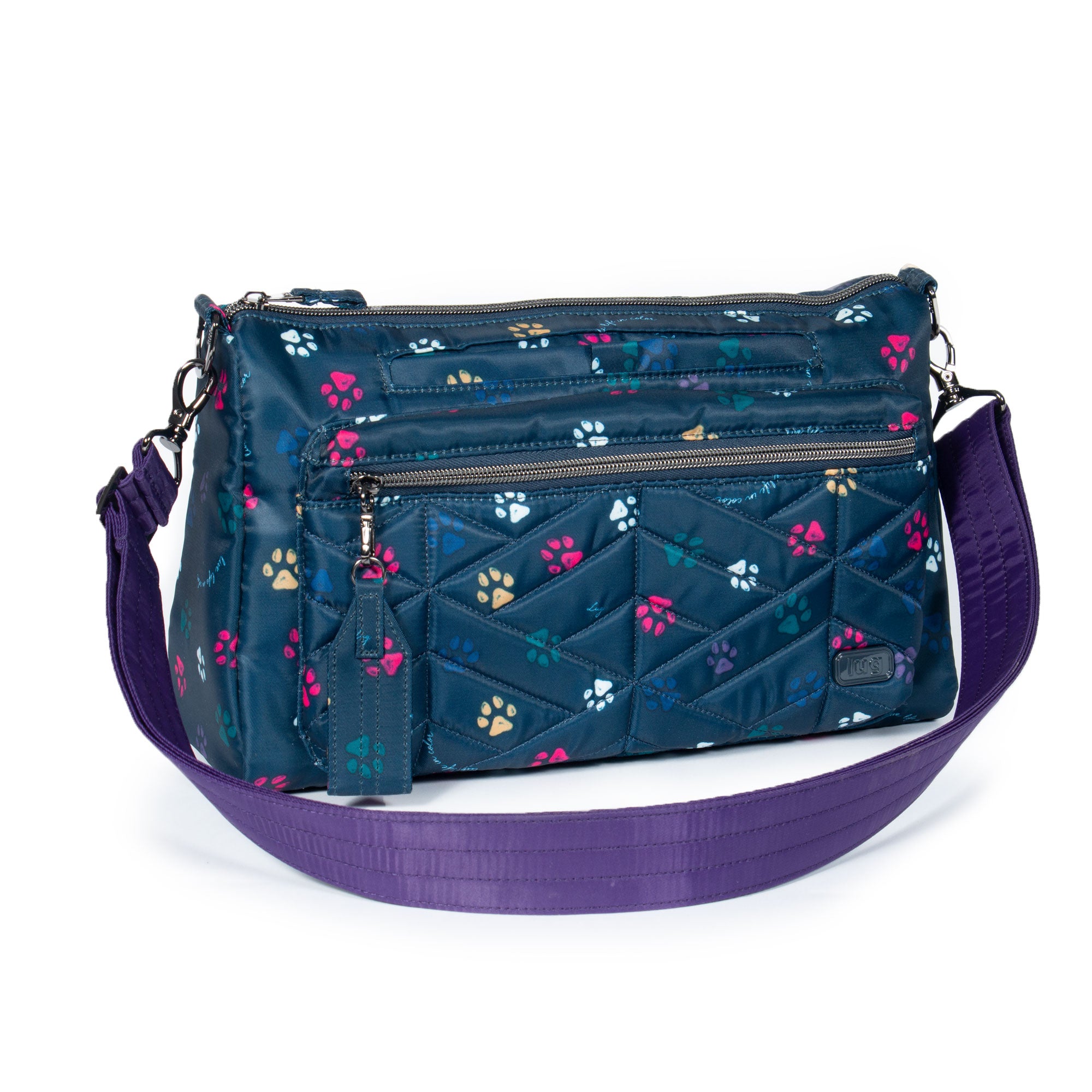 Adjustable Bag Strap - 1.5" - - Strap1.5_Paws_Navy_01_01c16248-6248-42fa-a0f7-422d2760c370