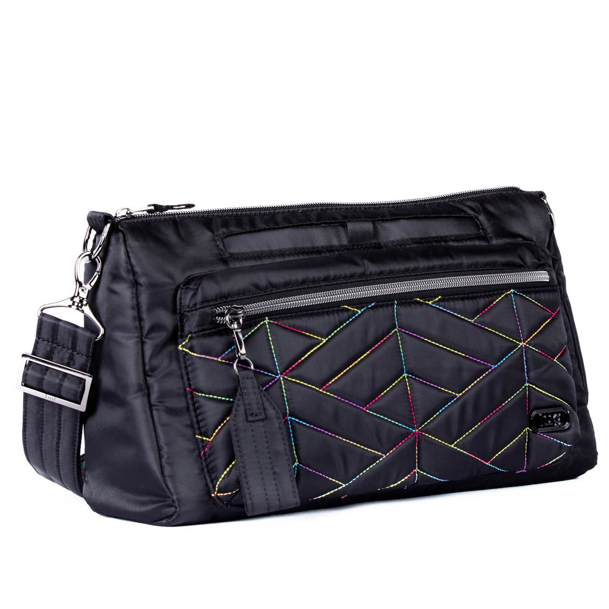 Stretch Crossbody Bag - BLACK RAINBOW STITCH - Stretch_BlackWithRainbow_02_9bda86ef-ce18-47b4-af32-9fed8de46ba2