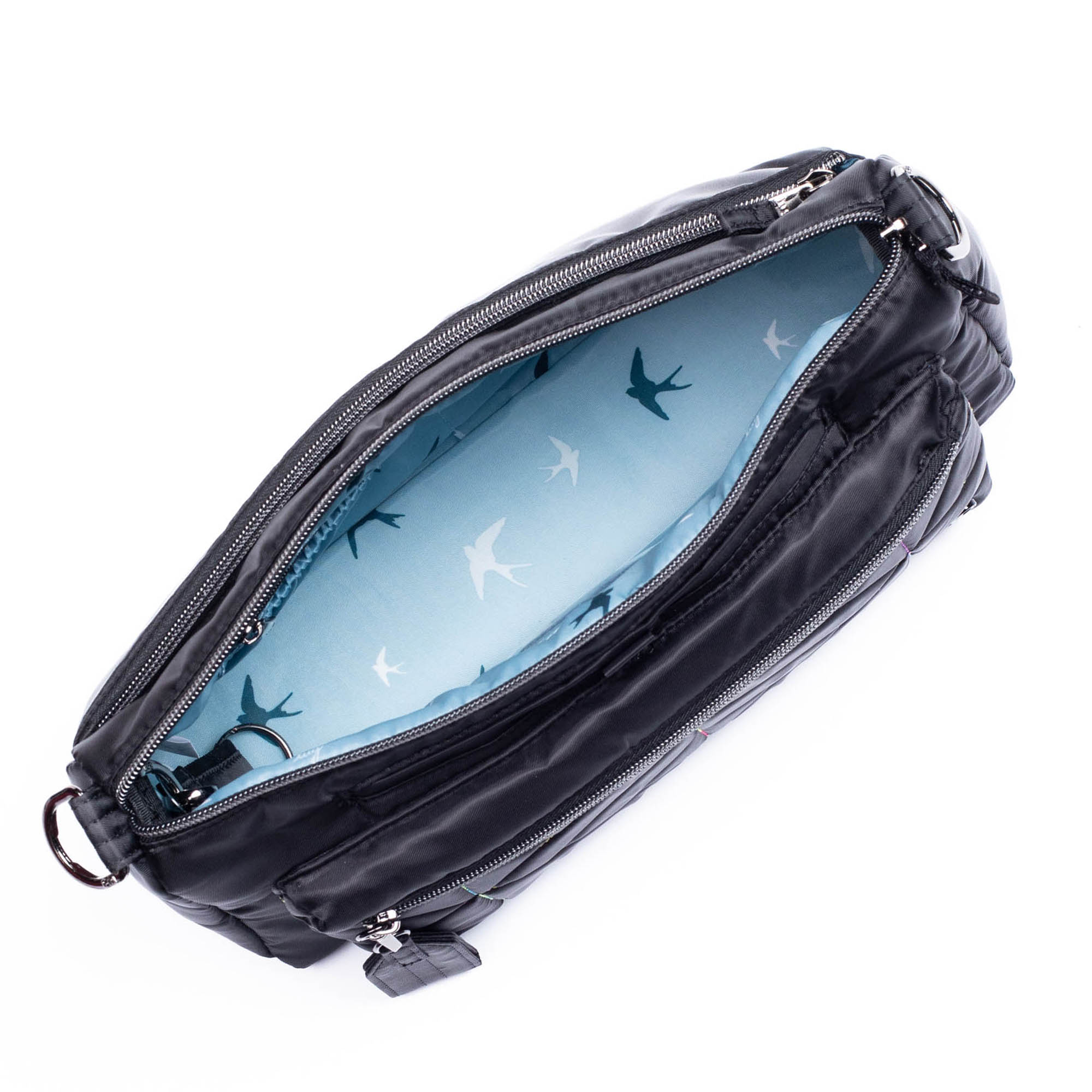 Stretch Crossbody Bag - BLACK RAINBOW STITCH - Stretch_BlackWithRainbow_05_7152b98c-9546-4a57-bf45-9471f86854d6