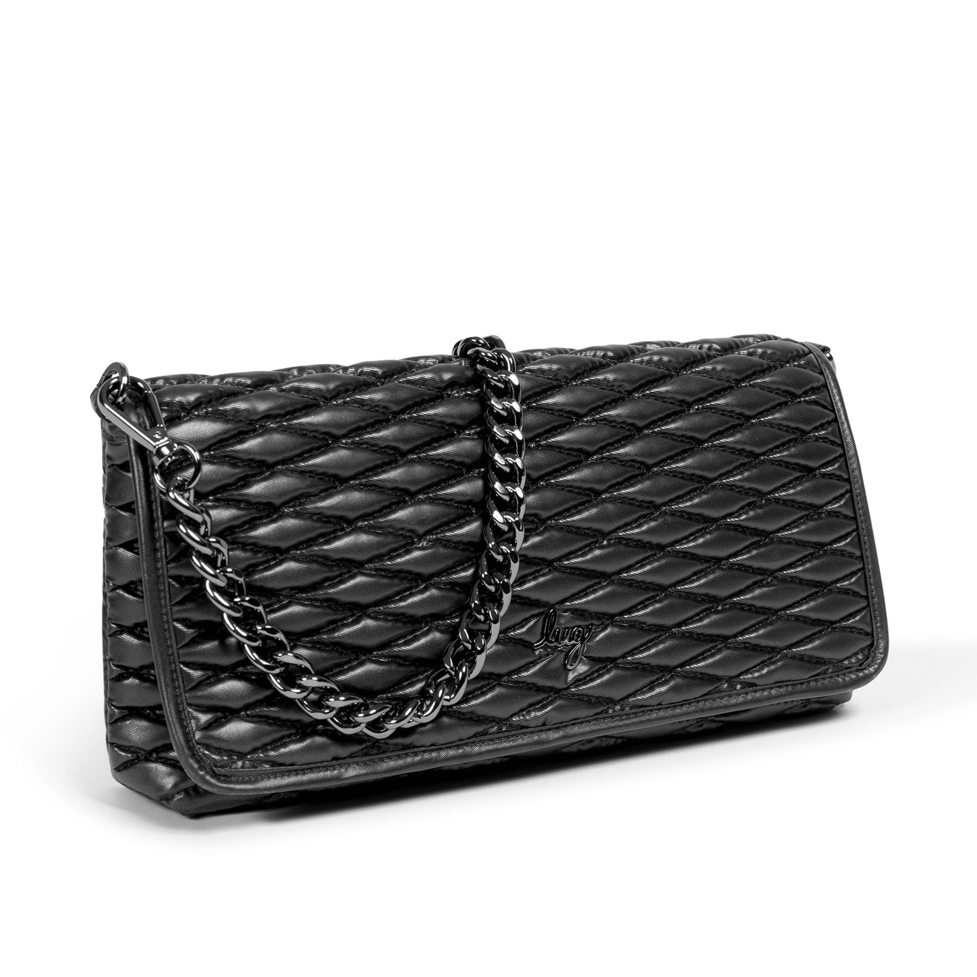 Strut Shoulder Bag - METALLIC BLACK - Strut_BlackMetallic_02