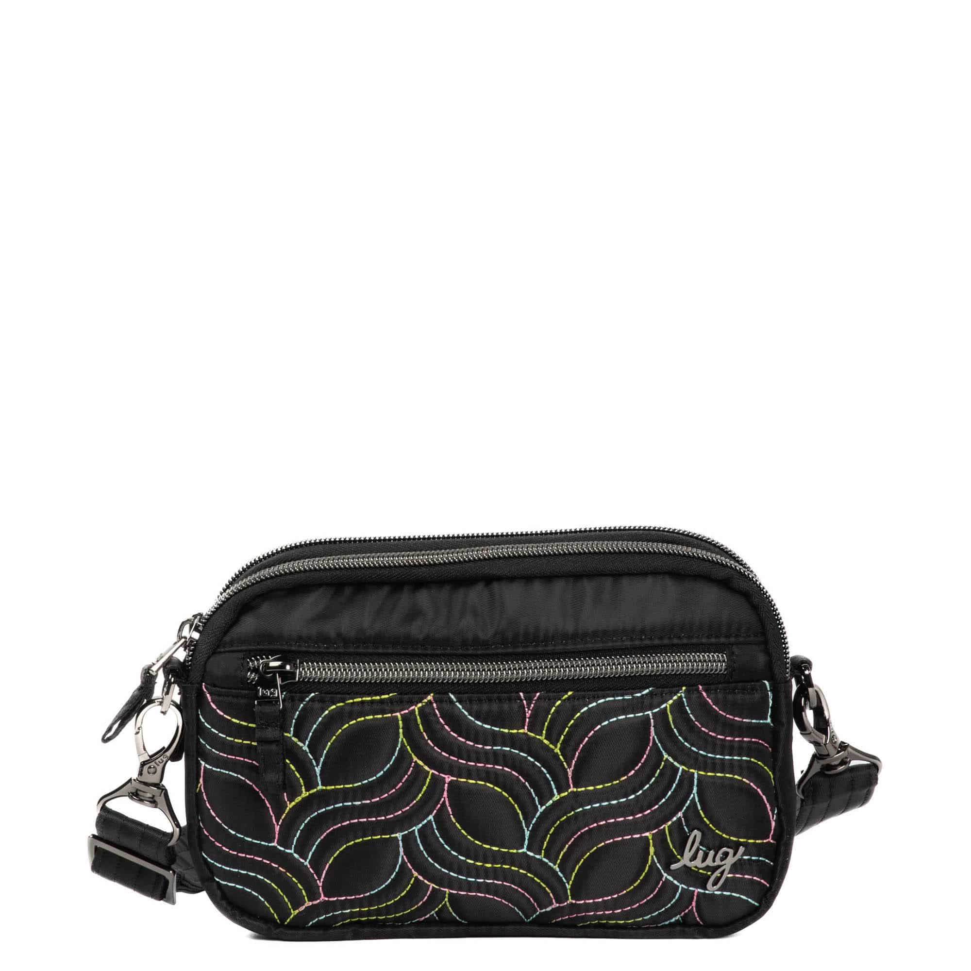 Super Coupe Convertible Crossbody Bag - BLACK ICEPOP STITCH - SuperCoupe_BlackWithIcePop_01