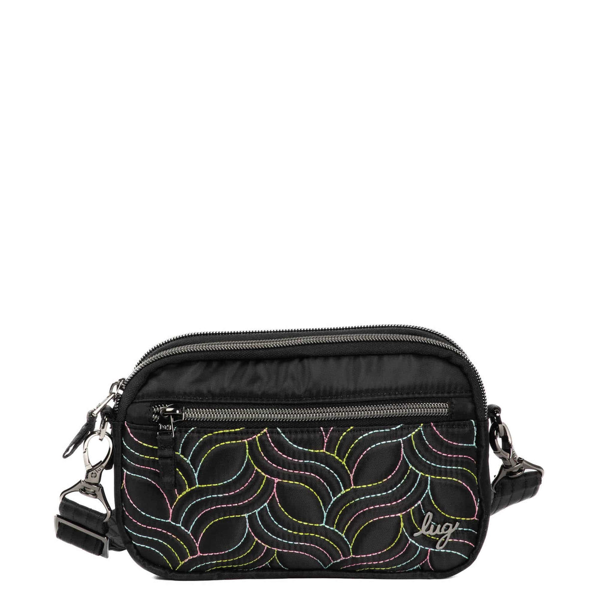 Super Coupe Convertible Crossbody Bag - BLACK ICEPOP STITCH - SuperCoupe_BlackWithIcePop_01