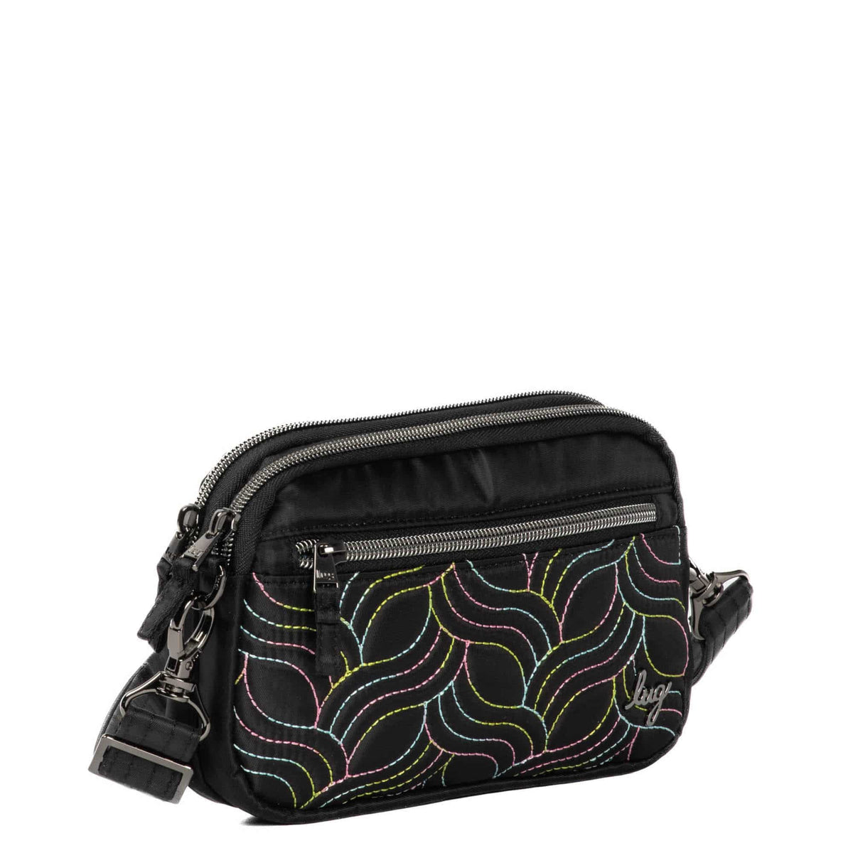 Super Coupe Convertible Crossbody Bag - BLACK ICEPOP STITCH - SuperCoupe_BlackWithIcePop_02