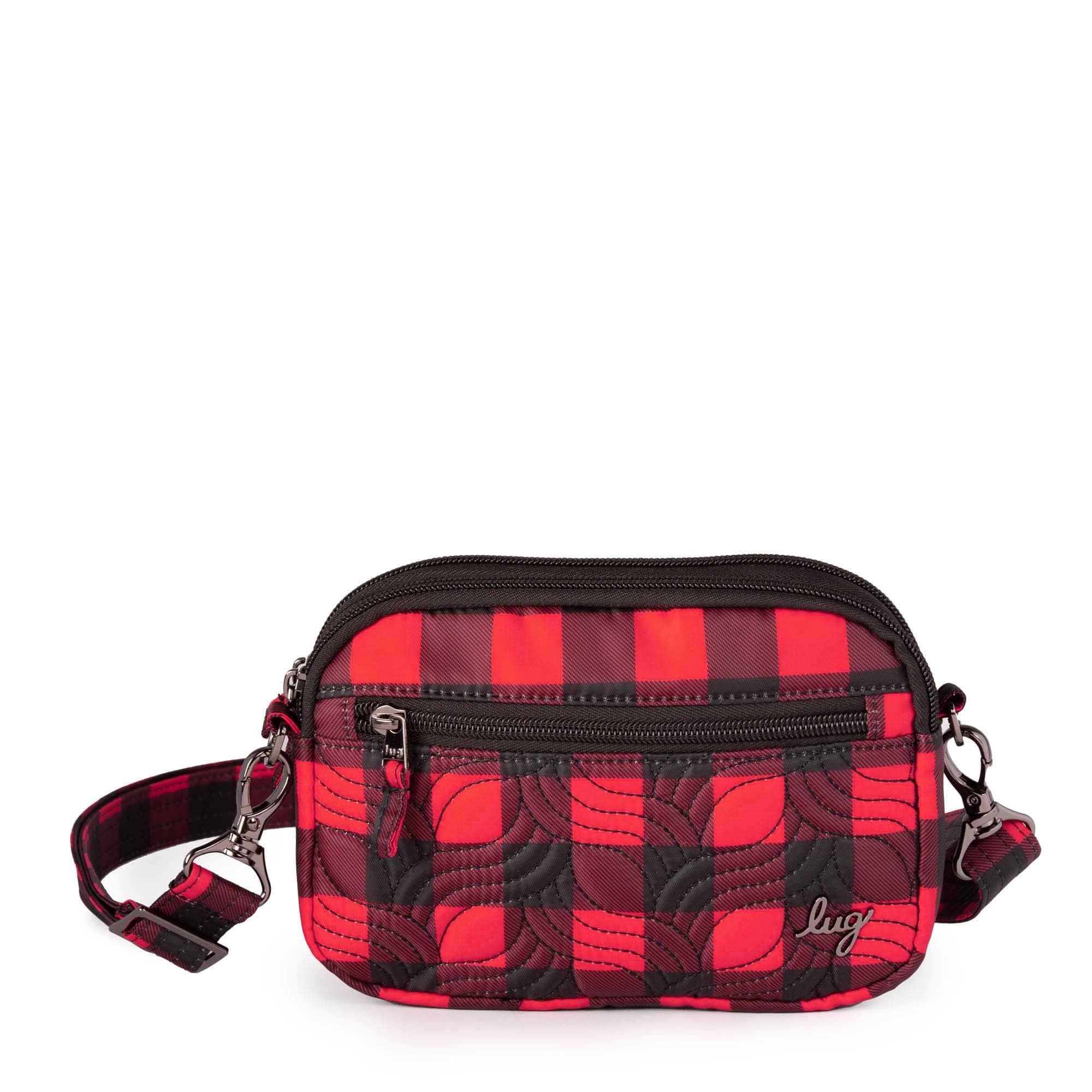 Super Coupe Convertible Crossbody Bag - BUFFALO CHECK RED SMALL - SuperCoupe_BuffaloCheckRedSmall_01_e23e9904-e751-4ca7-9663-b76466c9b805