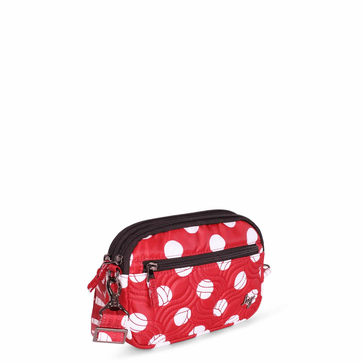 Super Coupe Convertible Crossbody Bag - CRIMSON LARGE DOT - SuperCoupe_Crimson_Lg_Dot_02