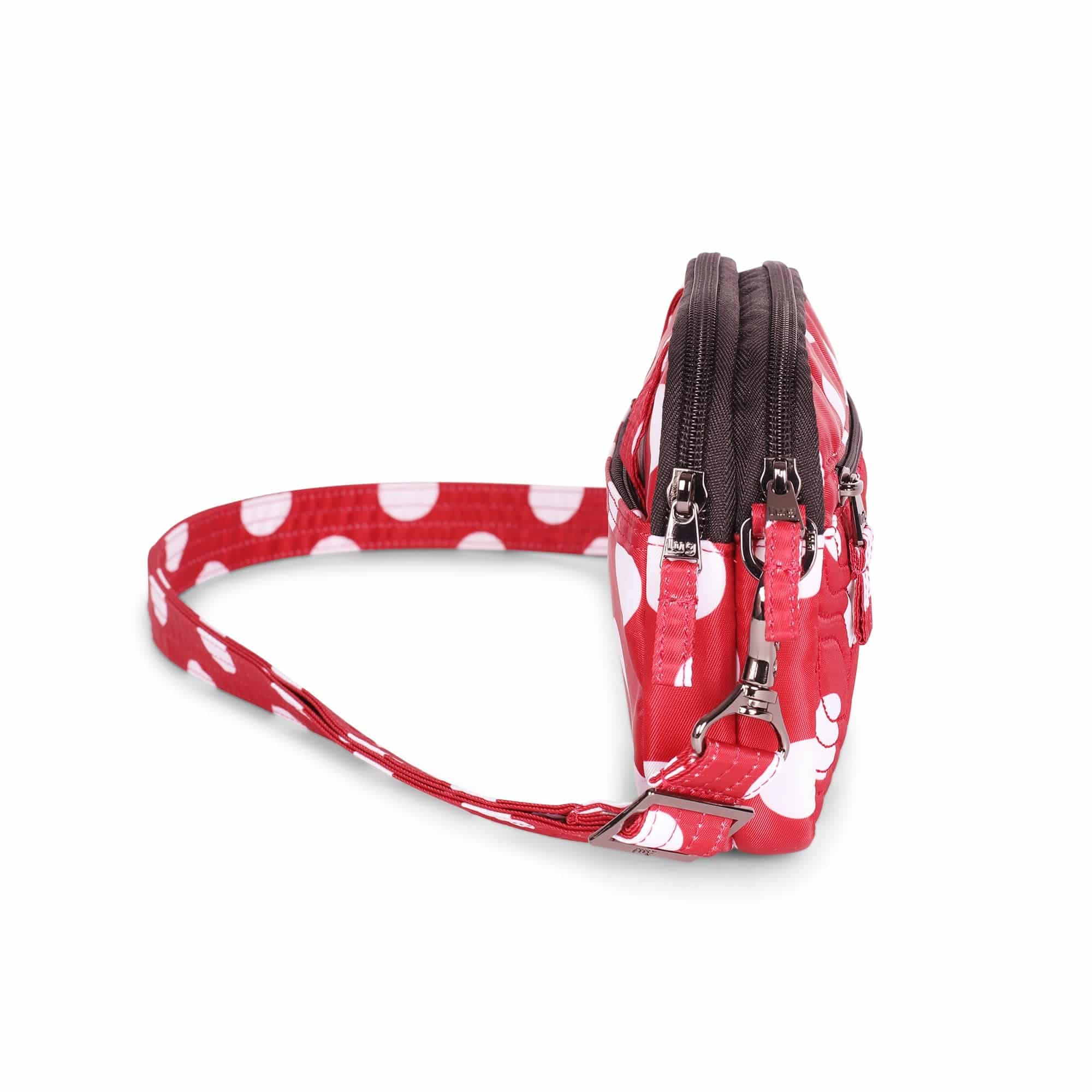 Super Coupe Convertible Crossbody Bag - CRIMSON LARGE DOT - SuperCoupe_Crimson_Lg_Dot_03