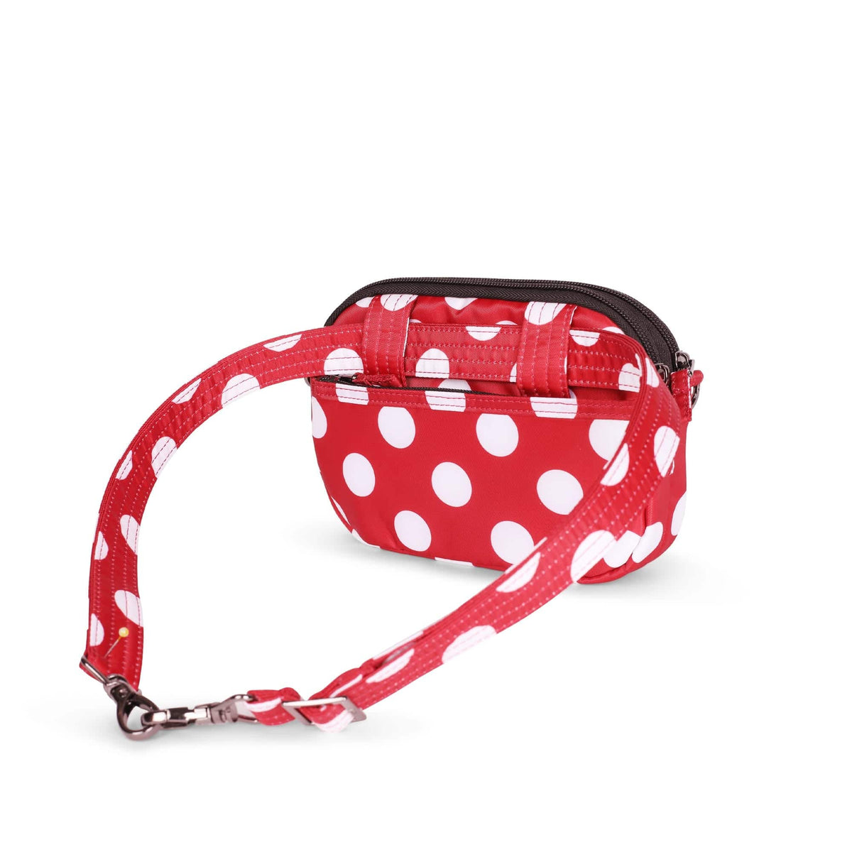 Super Coupe Convertible Crossbody Bag - CRIMSON LARGE DOT - SuperCoupe_Crimson_Lg_Dot_04