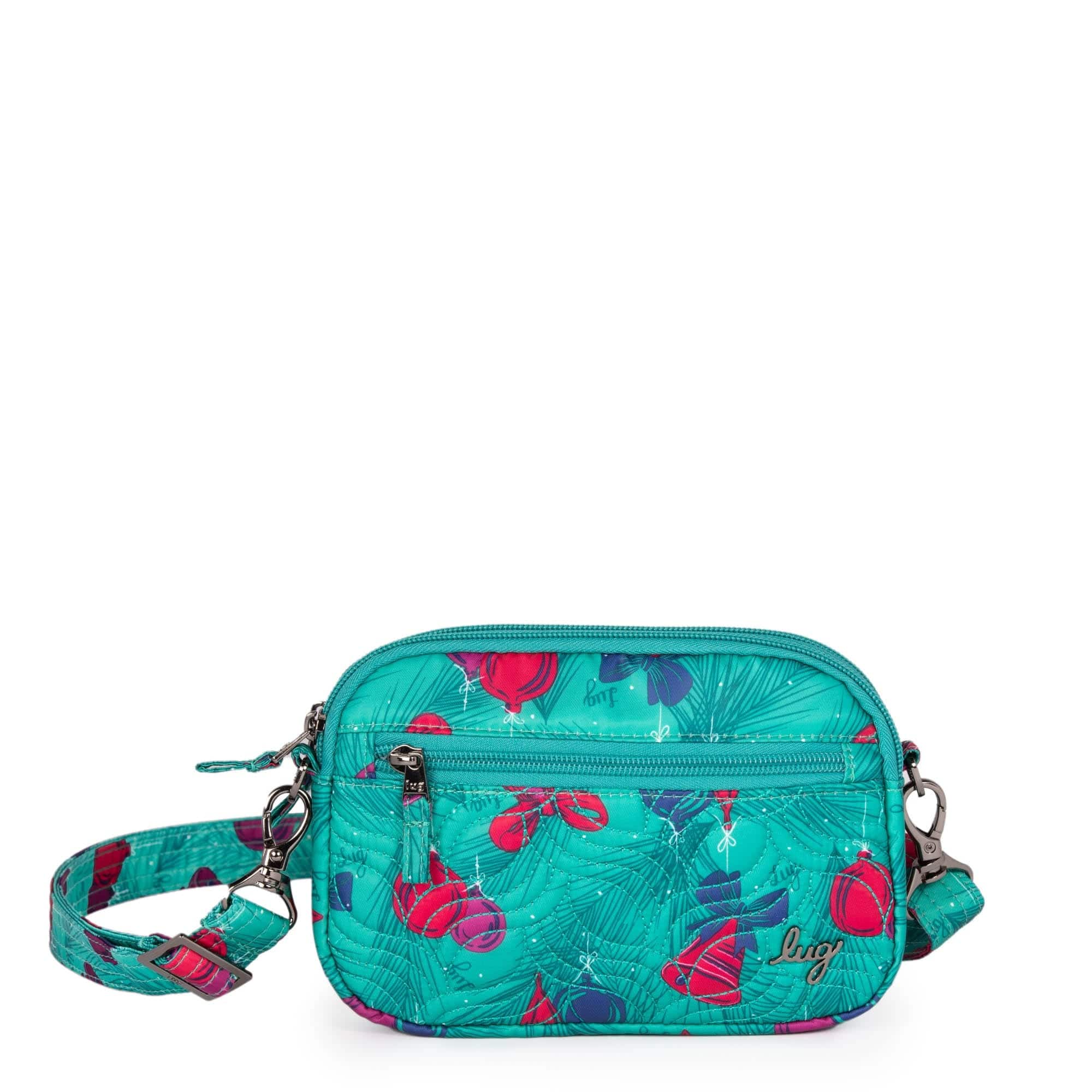 Super Coupe Convertible Crossbody Bag - PINE ORNAMENTS TEAL - SuperCoupe_PineOrnamentsTeal_01