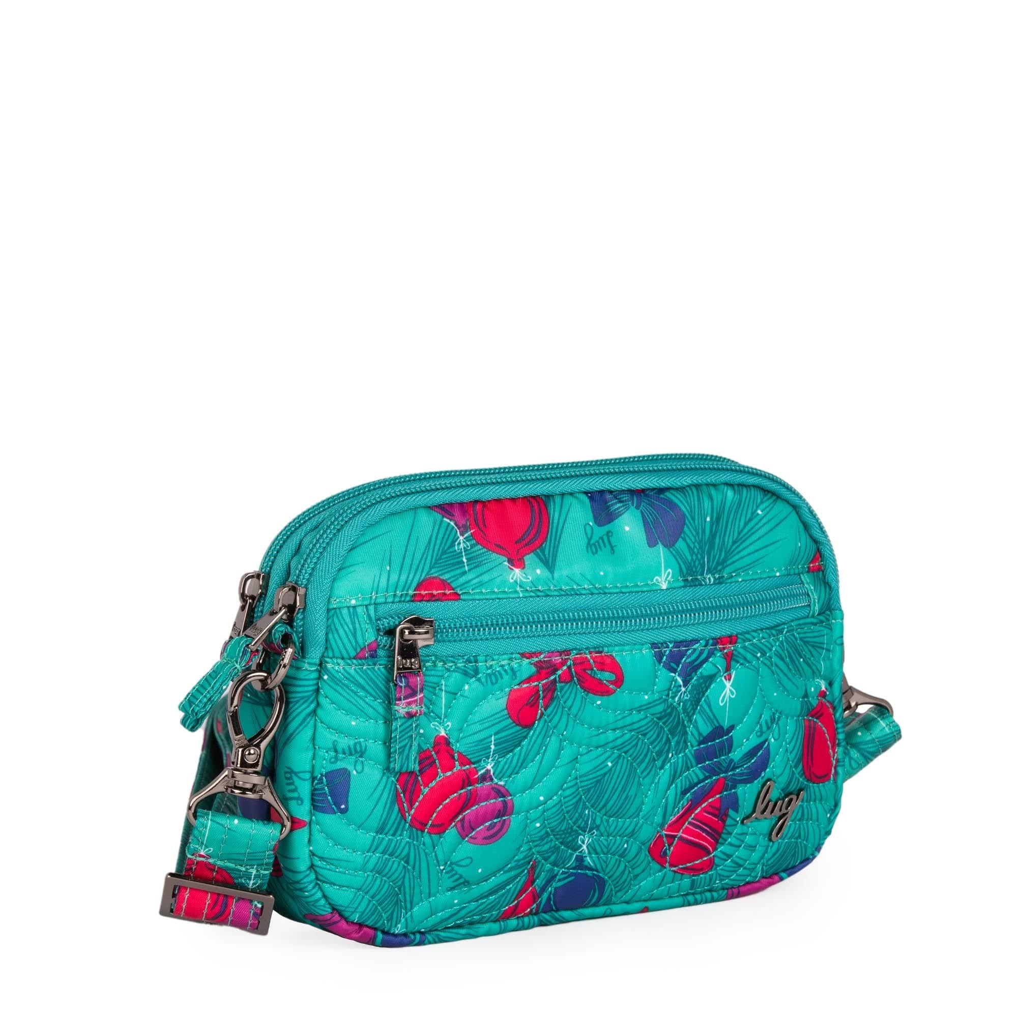 Super Coupe Convertible Crossbody Bag - PINE ORNAMENTS TEAL - SuperCoupe_PineOrnamentsTeal_02