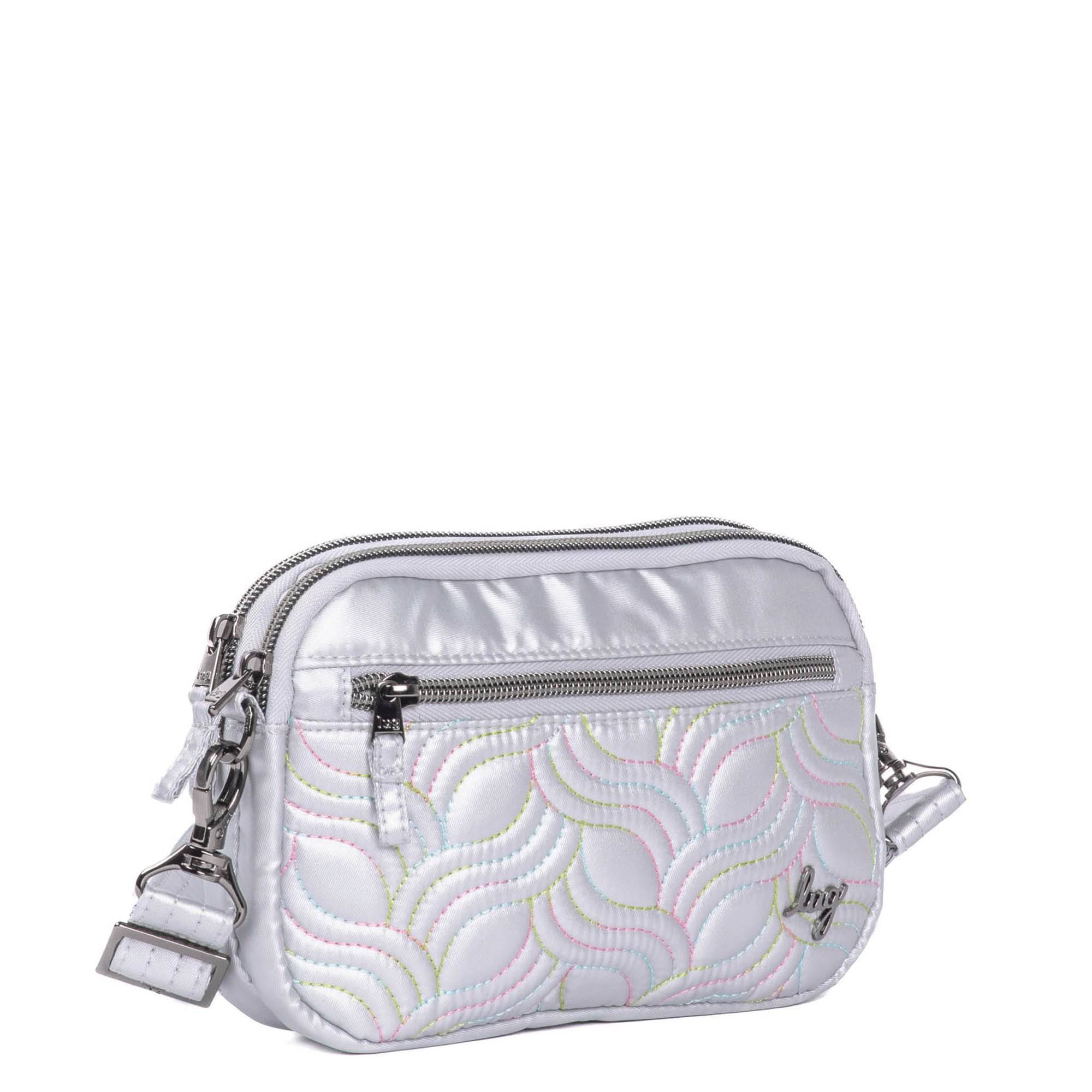 Super Coupe Convertible Crossbody Bag - METALLIC SILVER ICEPOP STITCH - SuperCoupe_SilverWithIcePop_02