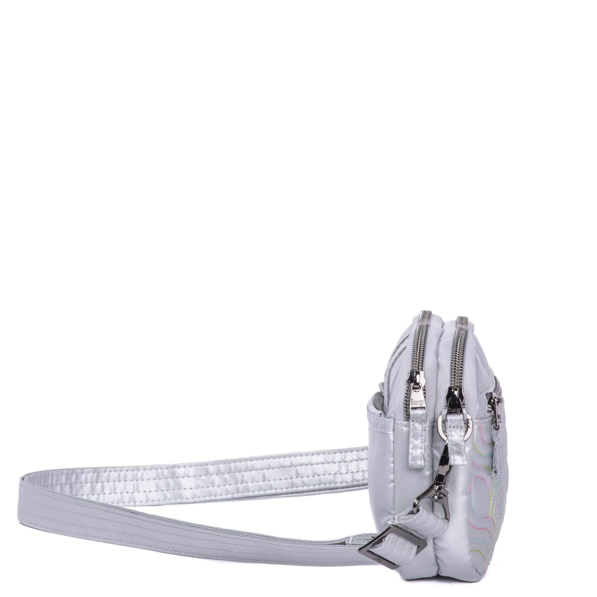 Super Coupe Convertible Crossbody Bag - METALLIC SILVER ICEPOP STITCH - SuperCoupe_SilverWithIcePop_03