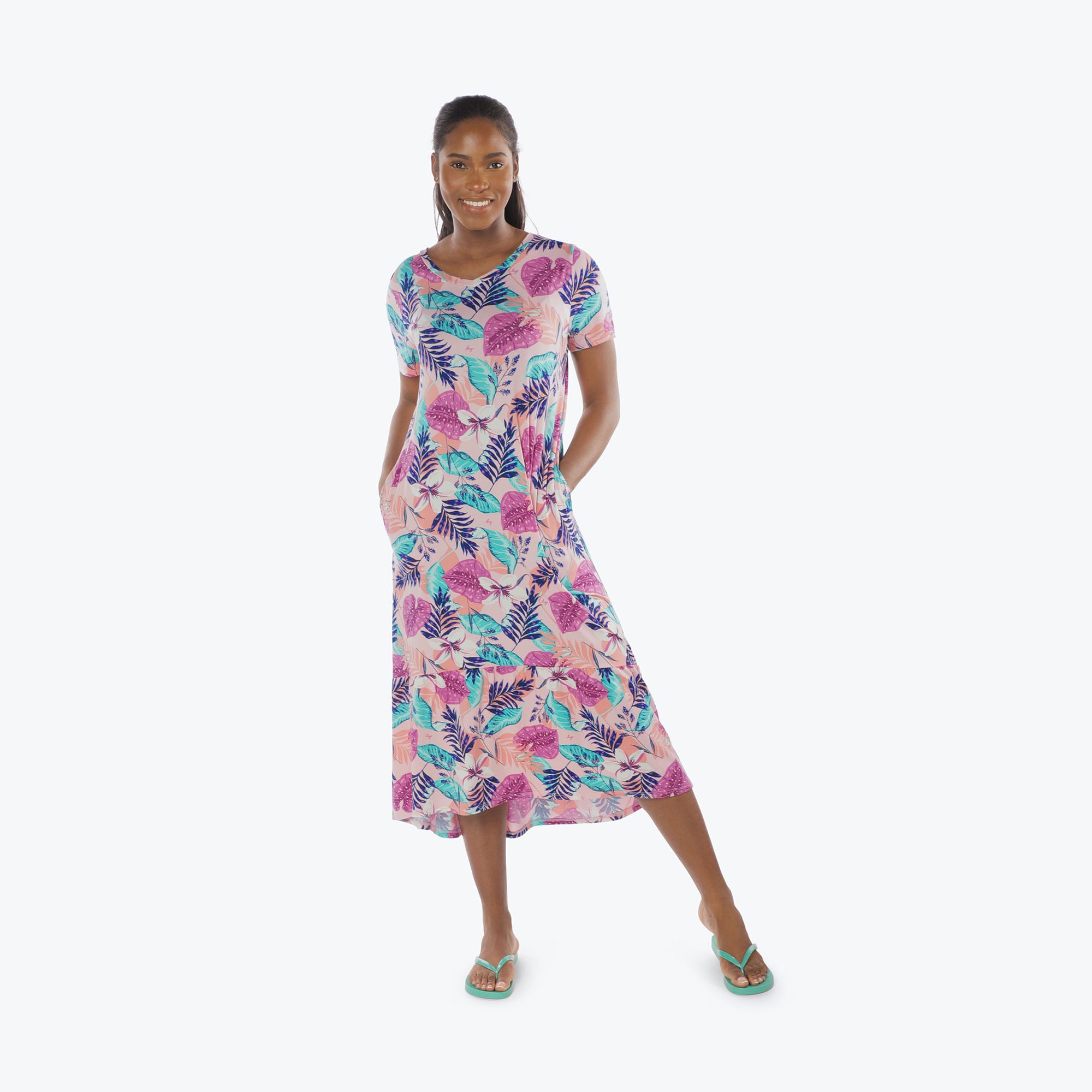 Swing High Low Maxi Dress - AZALEA PINK - Swing_Dress_Azaela-Pink_S_01a