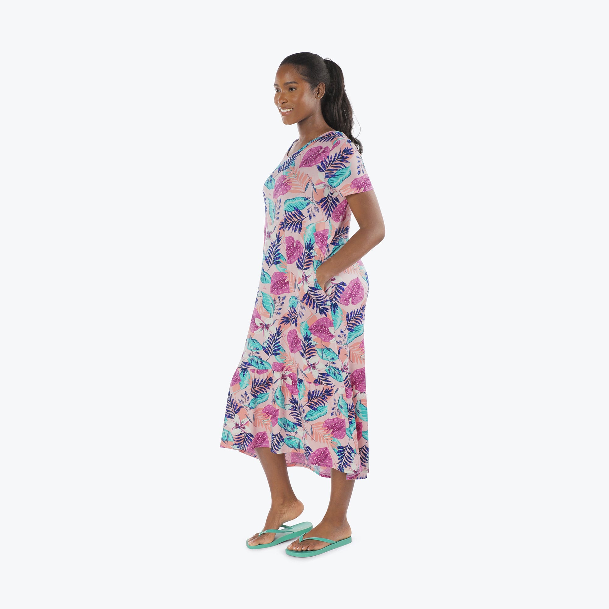 Swing High Low Maxi Dress - AZALEA PINK - Swing_Dress_Azaela-Pink_S_03