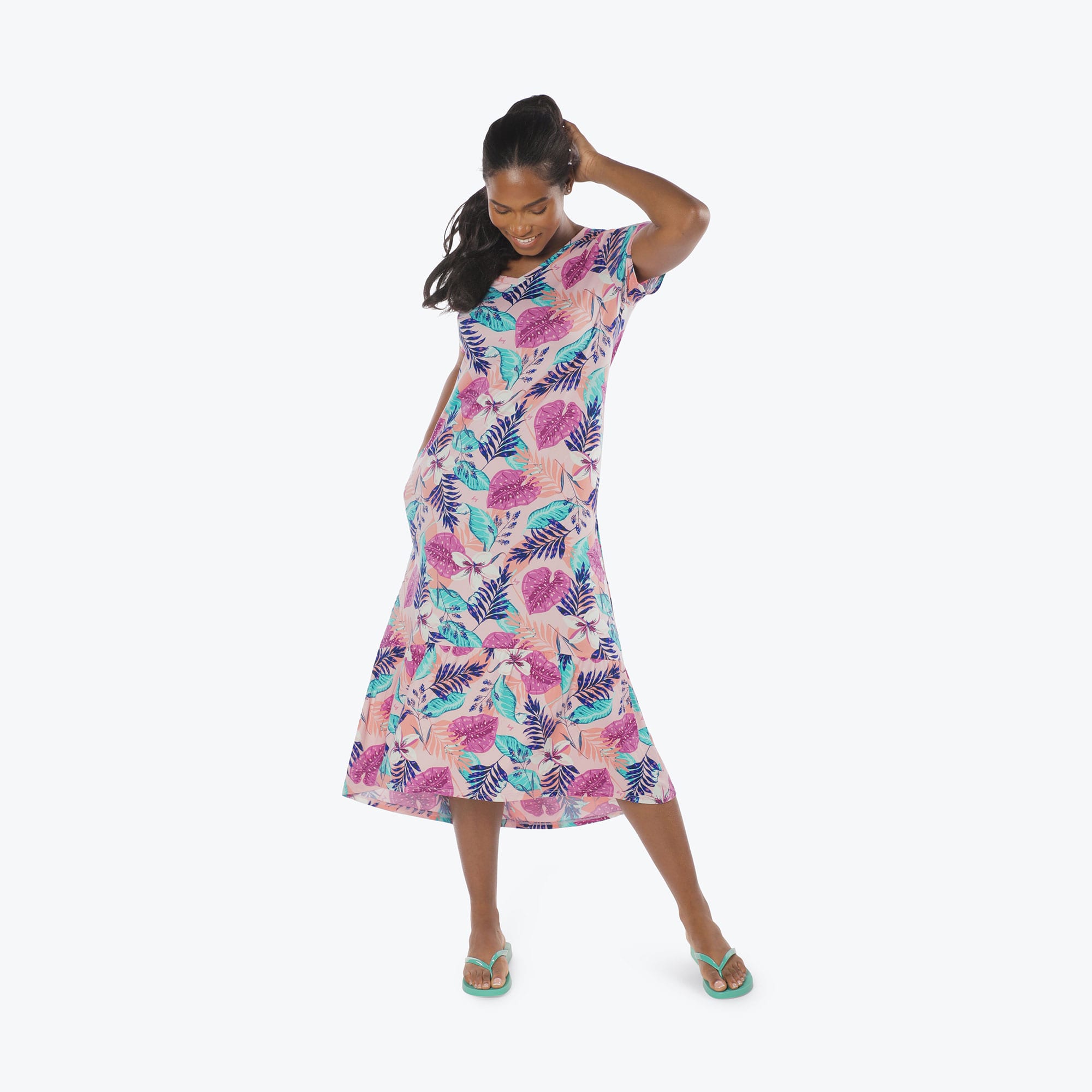 Swing High Low Maxi Dress - AZALEA PINK - Swing_Dress_Azaela-Pink_S_05