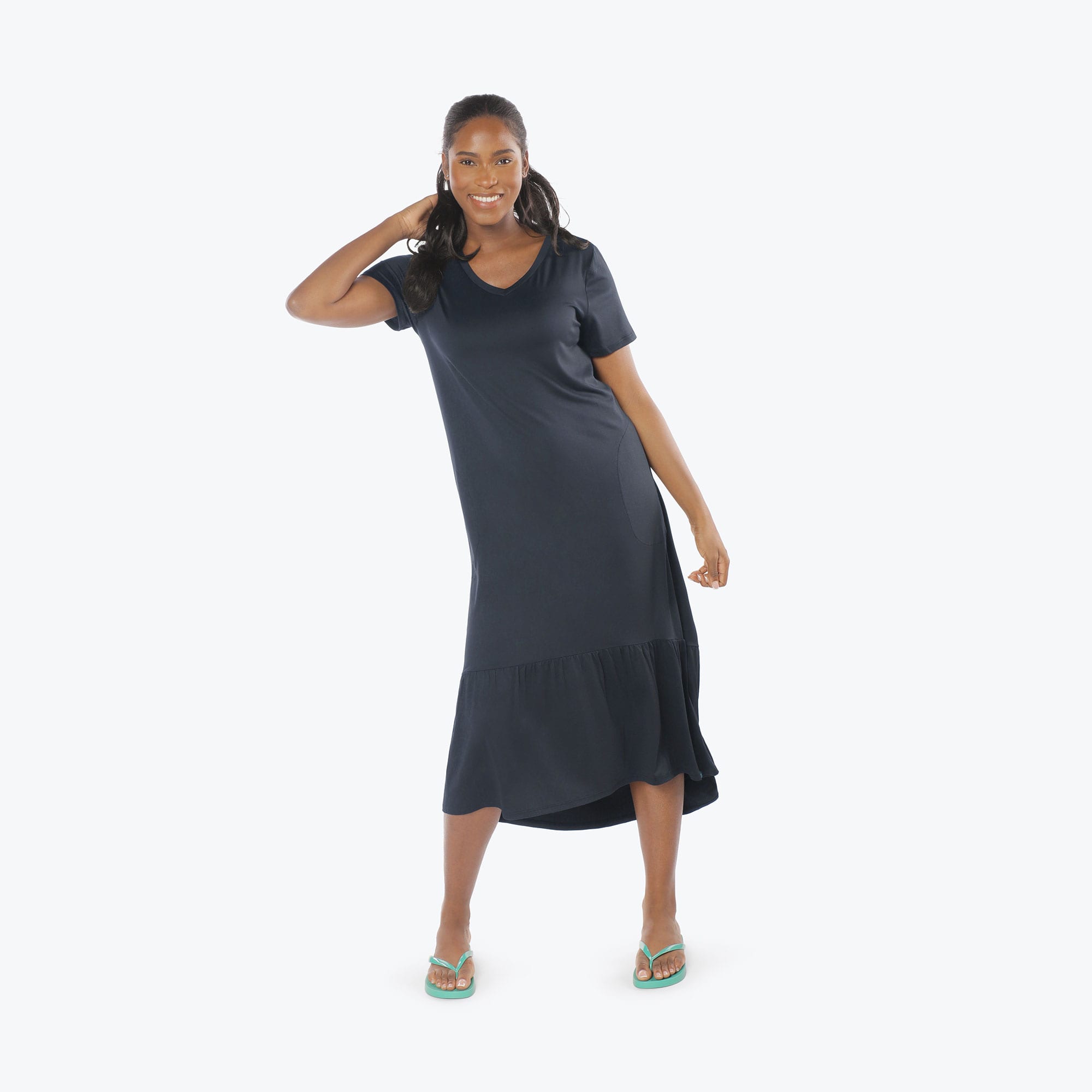 Swing High Low Maxi Dress - BLACK - Swing_Dress_Black_S_05