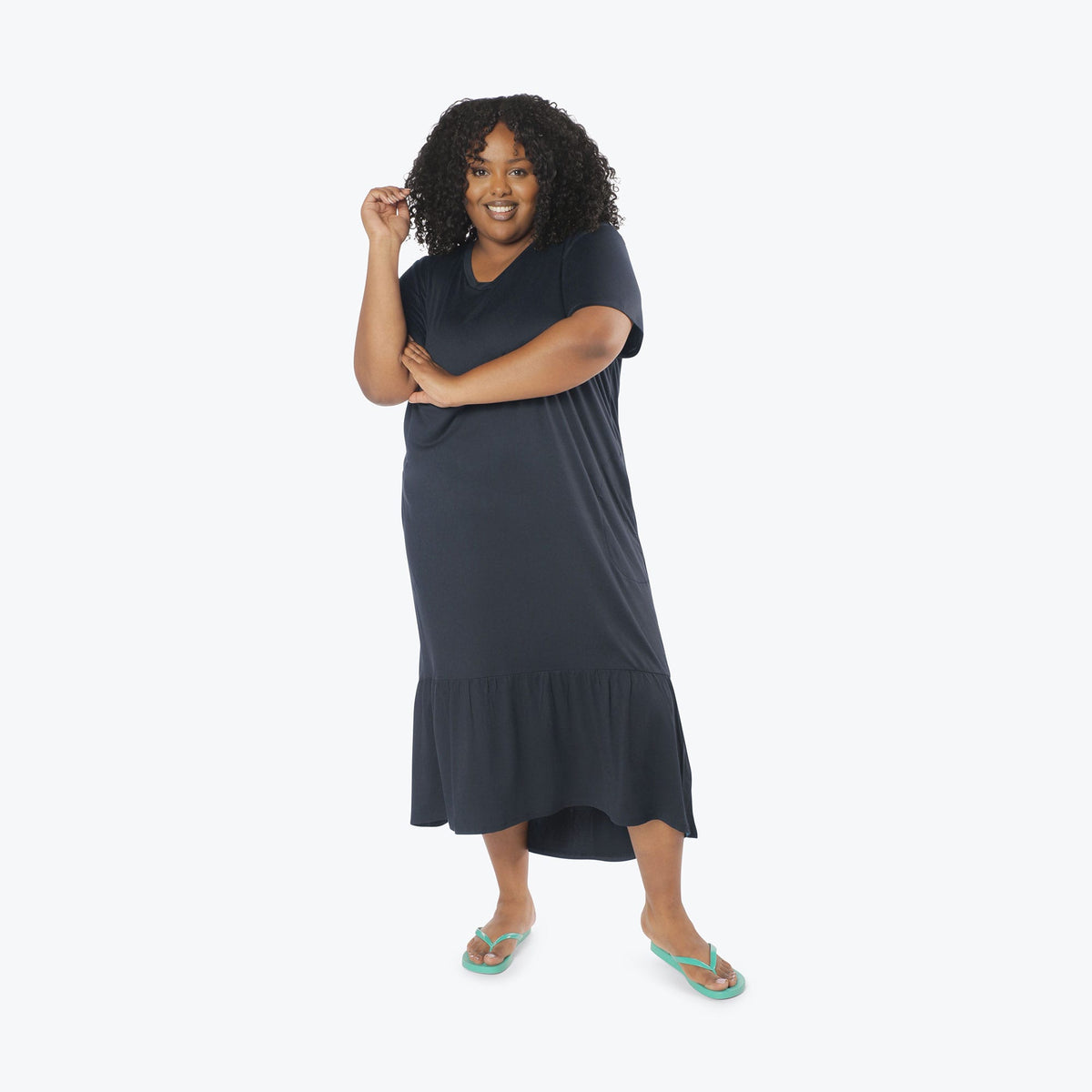 Swing High Low Maxi Dress - BLACK - Swing_Dress_Black_XL_01a