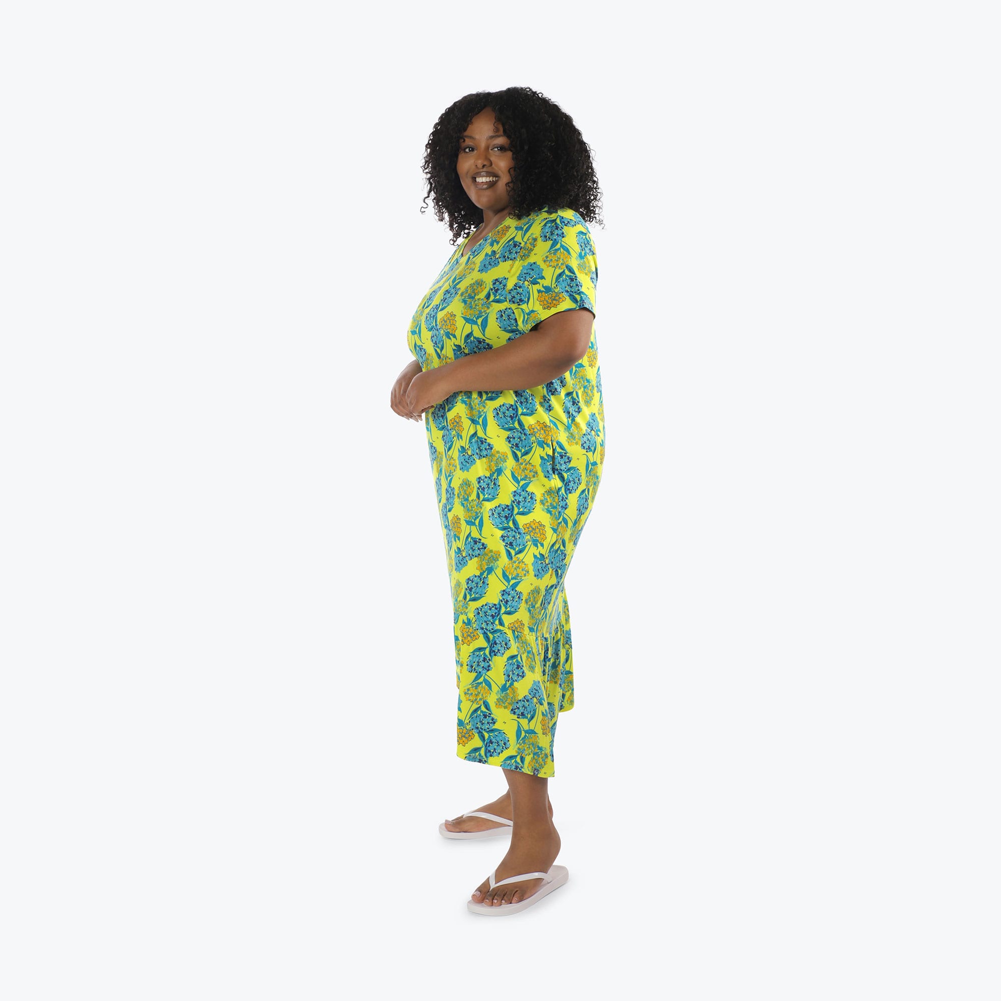Swing High Low Maxi Dress - HYDRANGEA YELLOW - Swing_Dress_Hydrangea-Yellow_XL_03