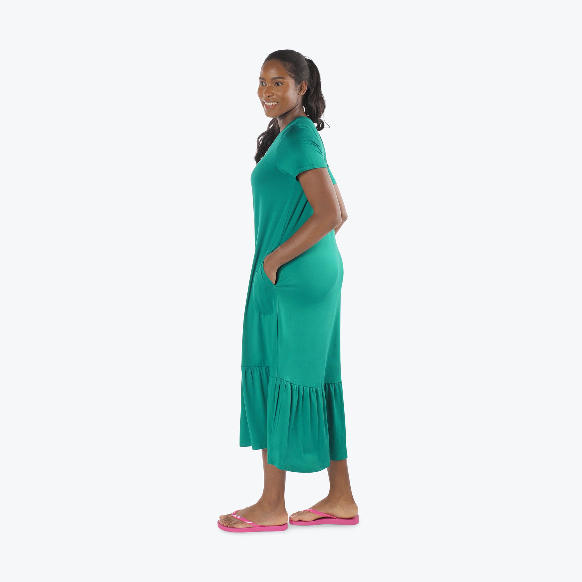 Swing High Low Maxi Dress - KELLY GREEN - Swing_Dress_Kelly-Green_S_03