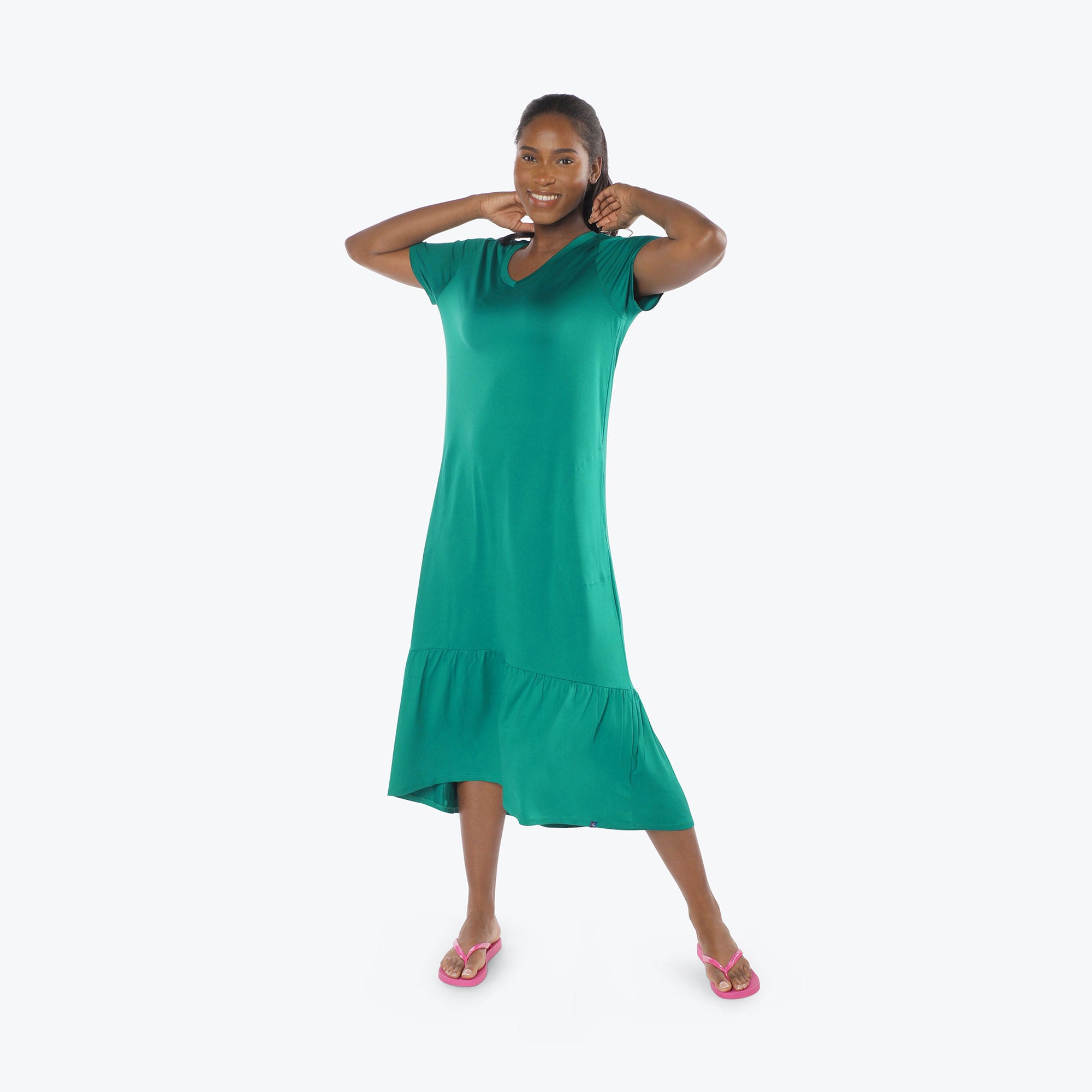 Swing High Low Maxi Dress - KELLY GREEN - Swing_Dress_Kelly-Green_S_05